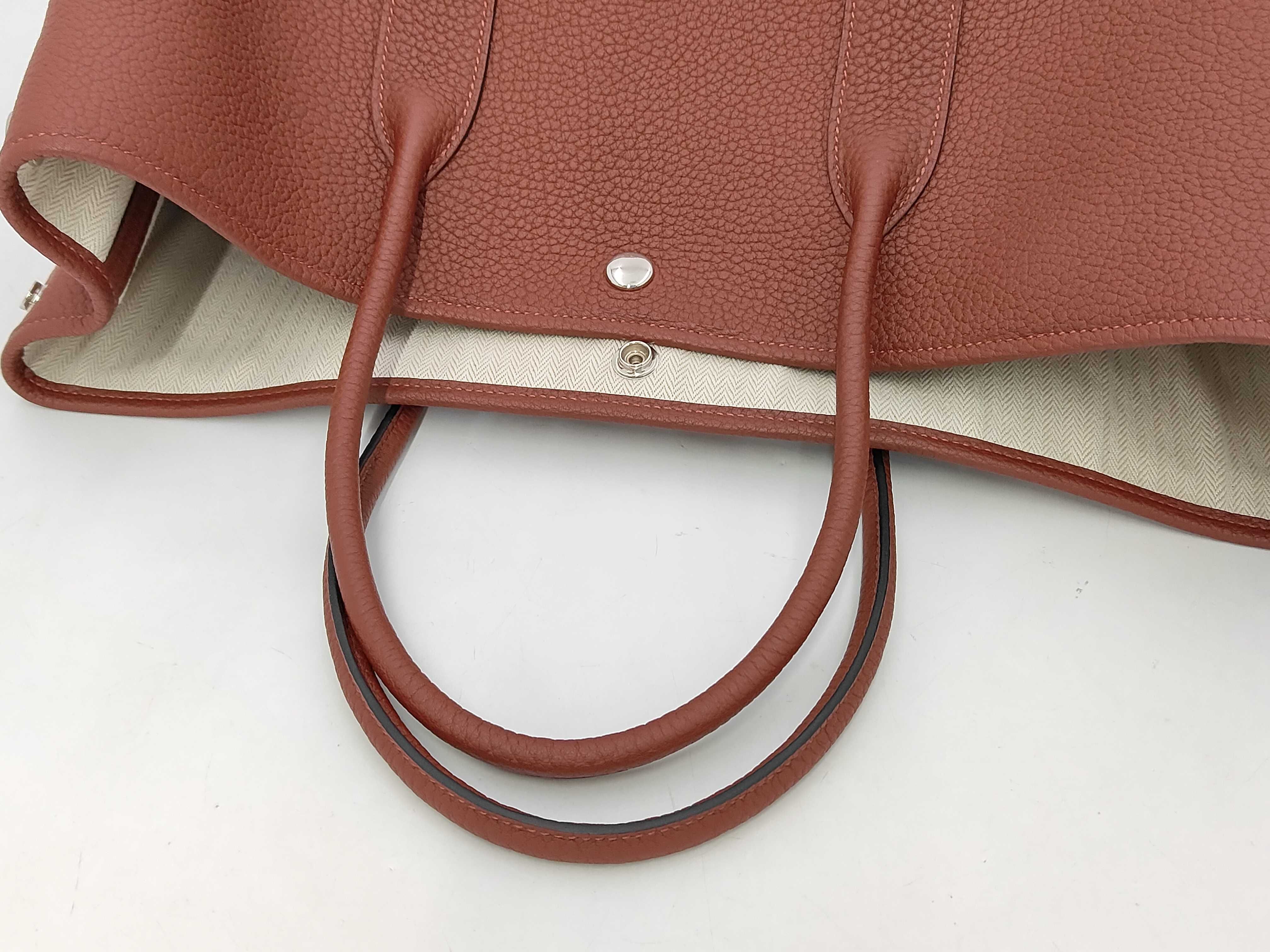 Garden Party PM Rouge H Negonda Silver Hardware K Stamp Handbag — view 3
