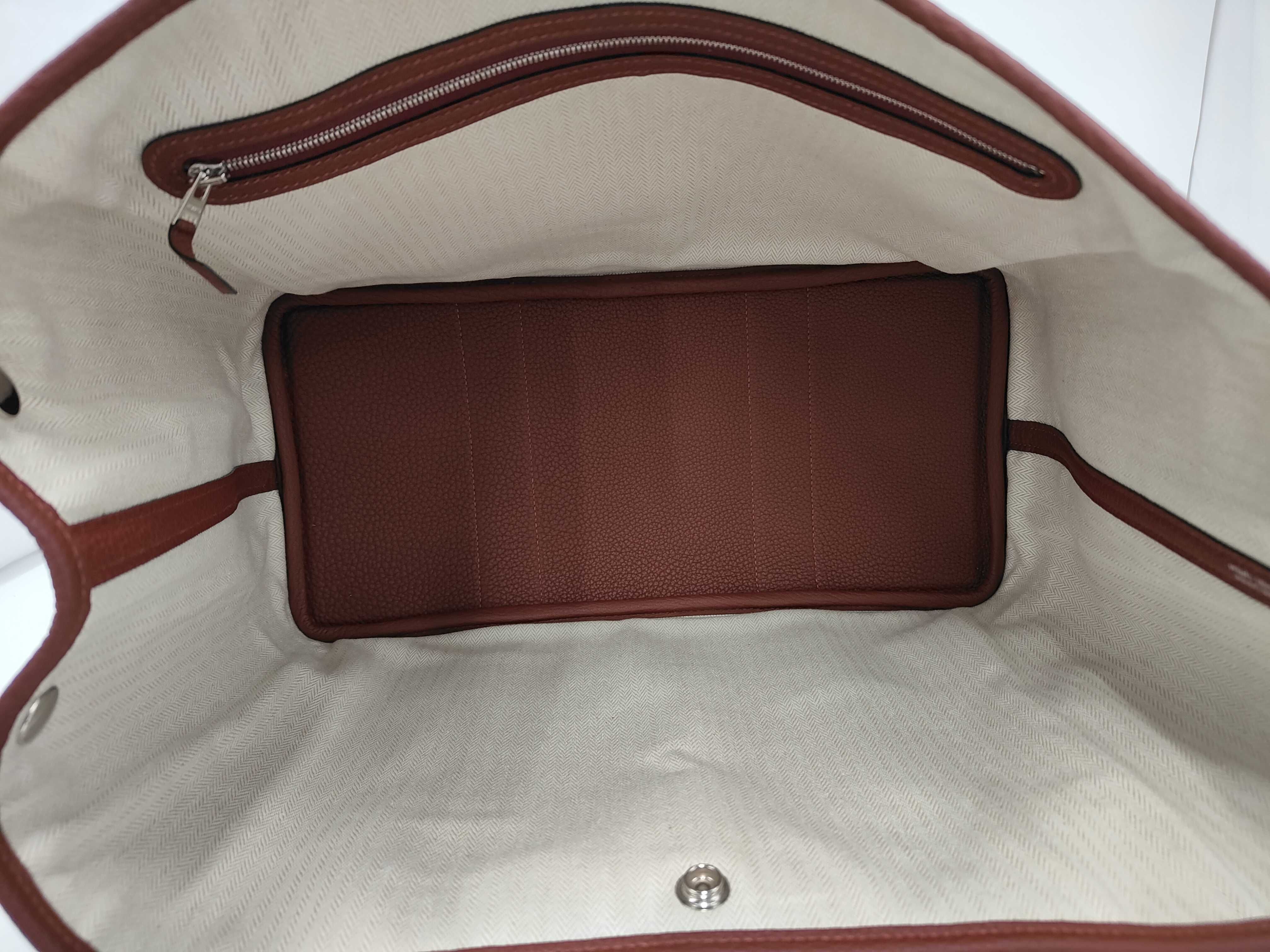 Garden Party PM Rouge H Negonda Silver Hardware K Stamp Handbag — view 8