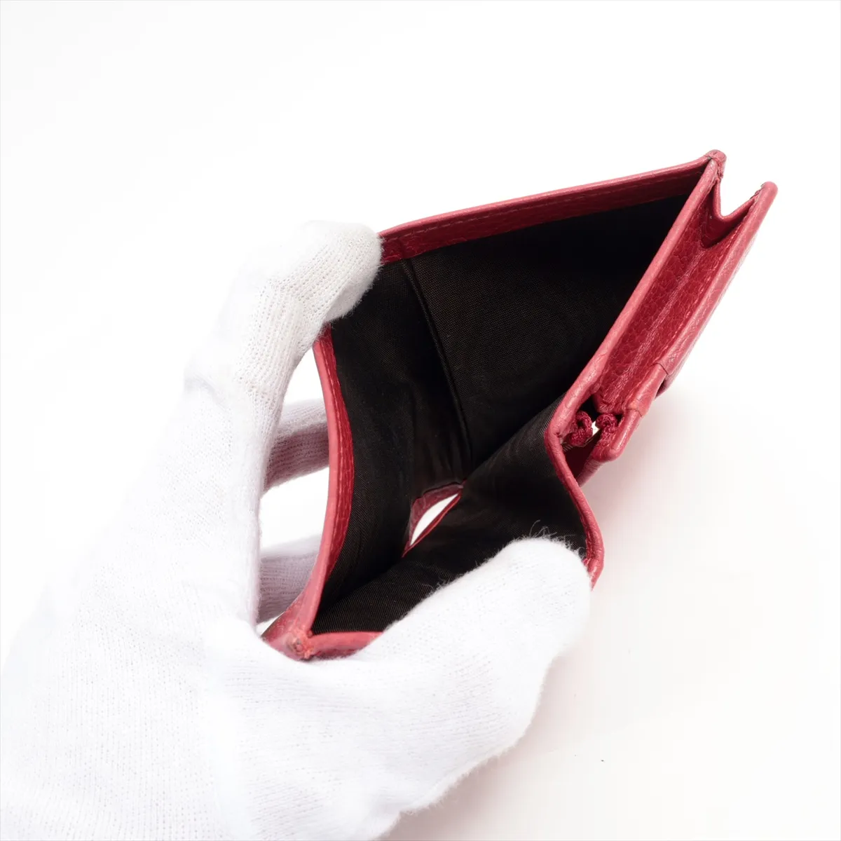 Double G 456126 Leather Compact Wallet Red — view 4