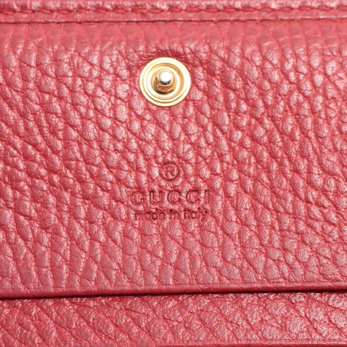 Double G 456126 Leather Compact Wallet Red — view 6