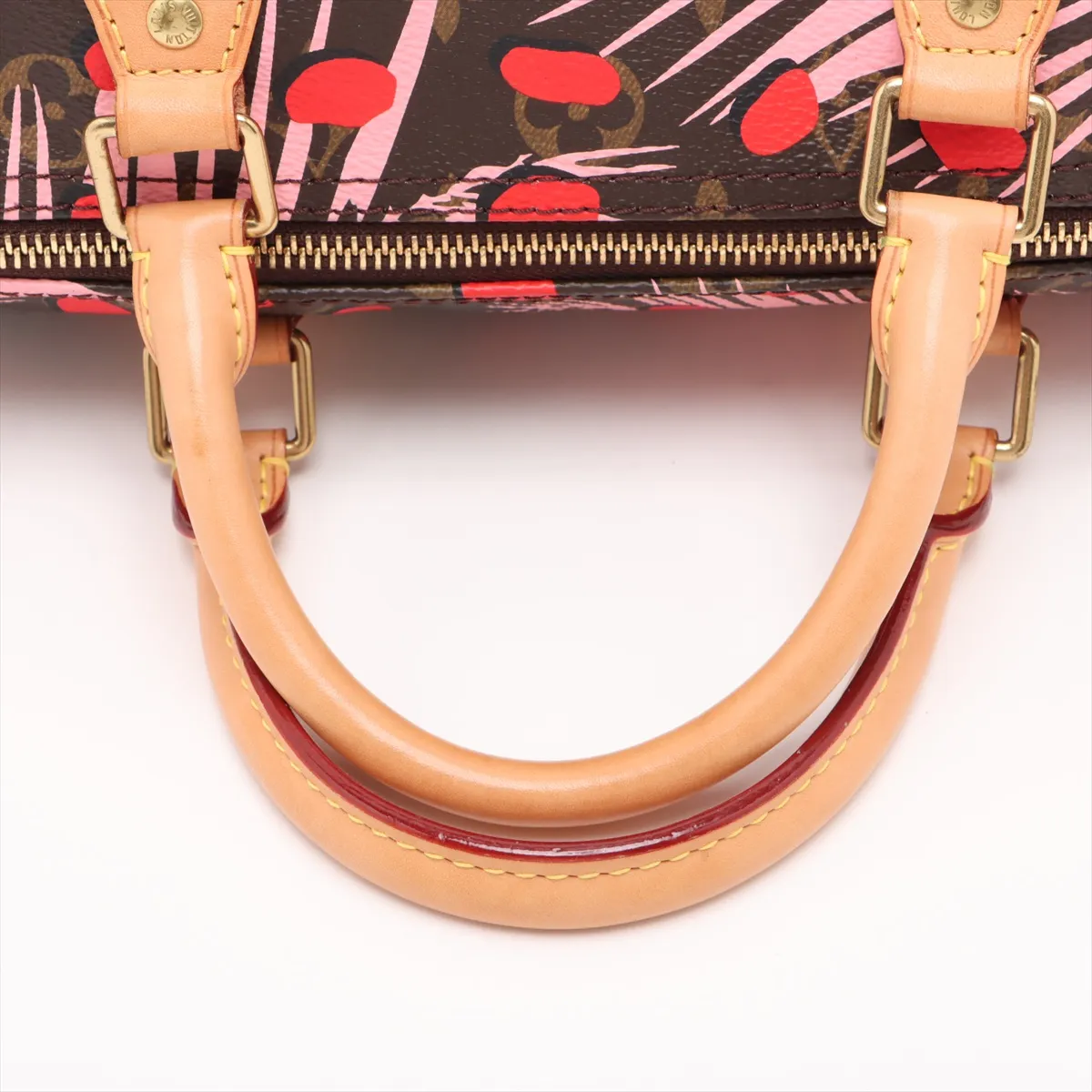 Monogram Jungle Dot Speedy 30 M41983 MB1146 Brown x Pink x Red — view 5