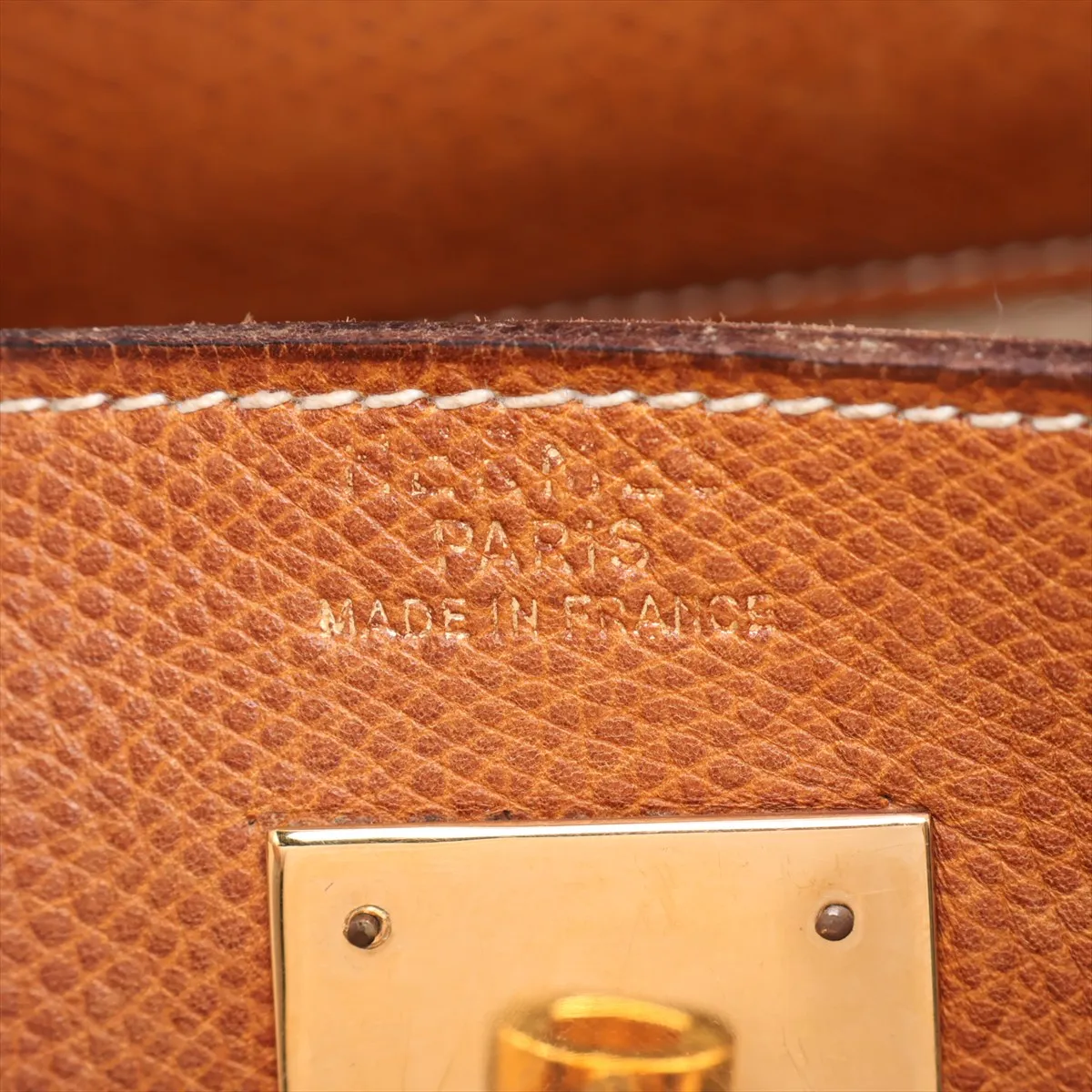 [Individually packaged] Hermes Kelly 32 Retournée Courchevel Beige Gold Hardware G: 1977 — view 11