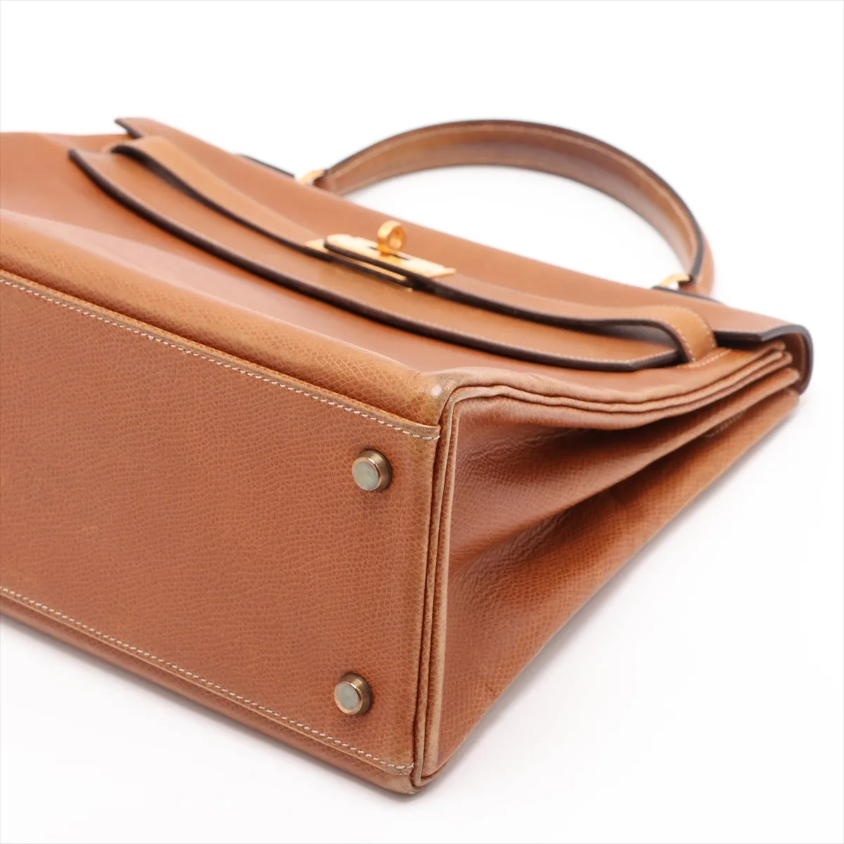 [Individually packaged] Hermes Kelly 32 Retournée Courchevel Beige Gold Hardware G: 1977 — view 3