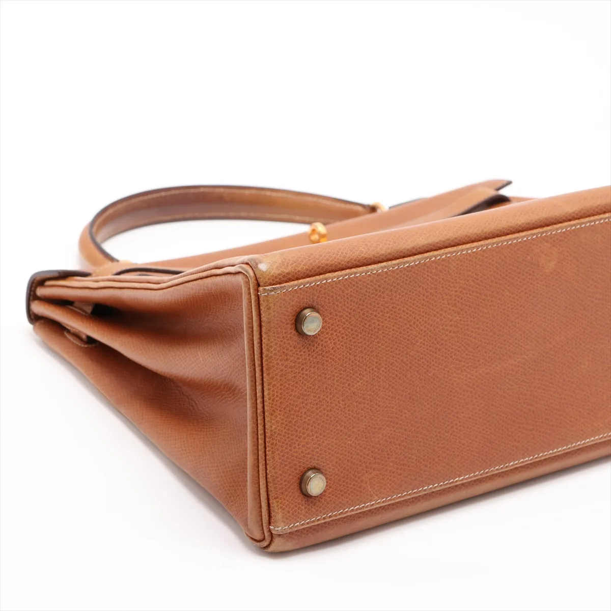 [Individually packaged] Hermes Kelly 32 Retournée Courchevel Beige Gold Hardware G: 1977 — view 4