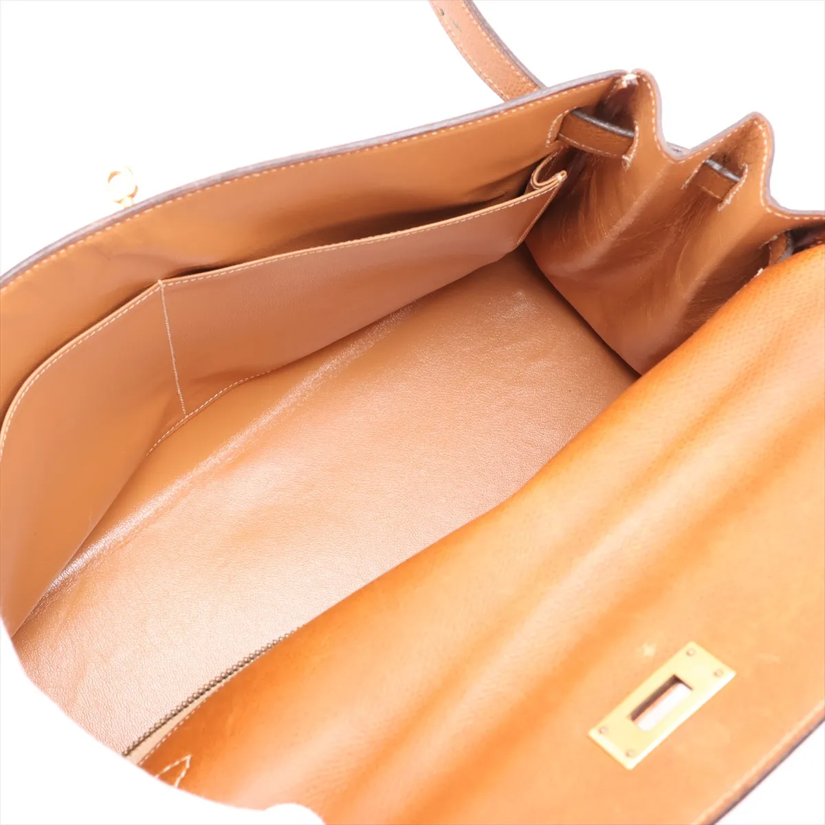 [Individually packaged] Hermes Kelly 32 Retournée Courchevel Beige Gold Hardware G: 1977 — view 7