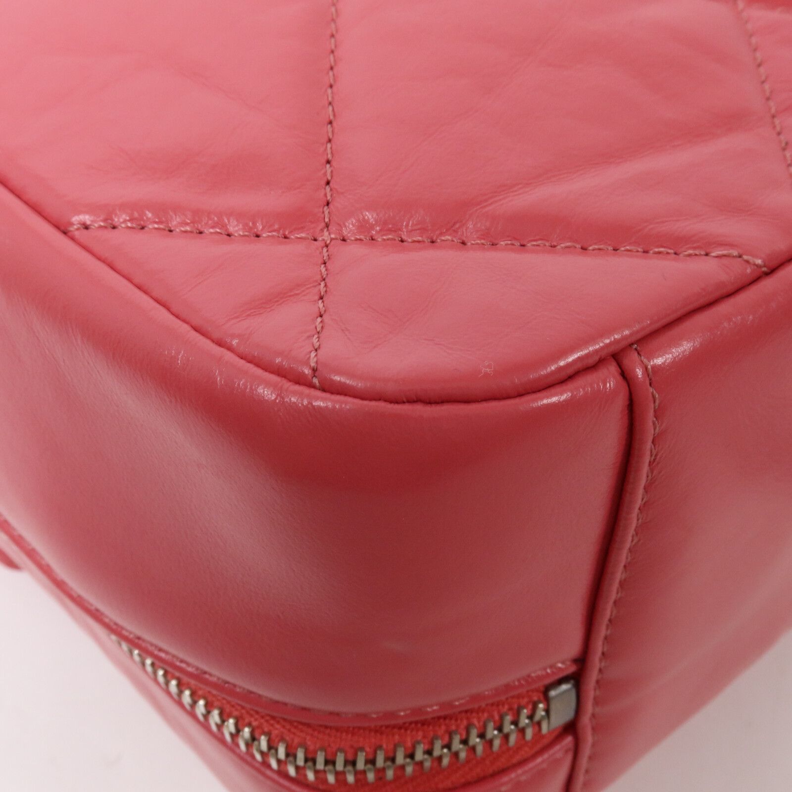 Pink aged Calfskin Top Handle w/ Chain Strap Camera Case — view 15