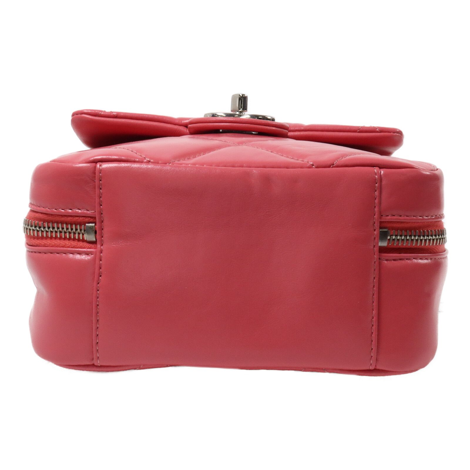 Pink aged Calfskin Top Handle w/ Chain Strap Camera Case — view 4