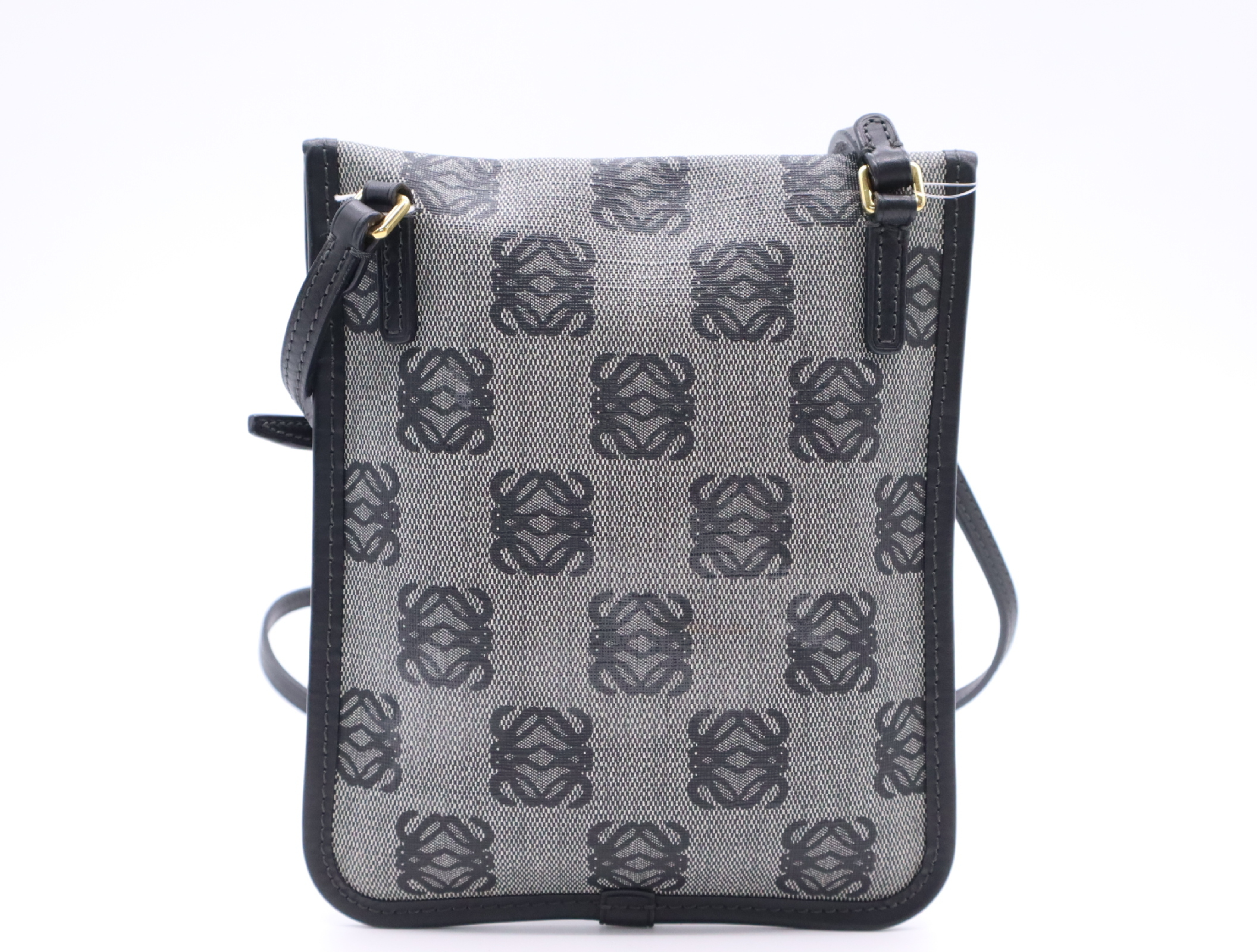 Anagram Shoulder Bag, Gray — view 2