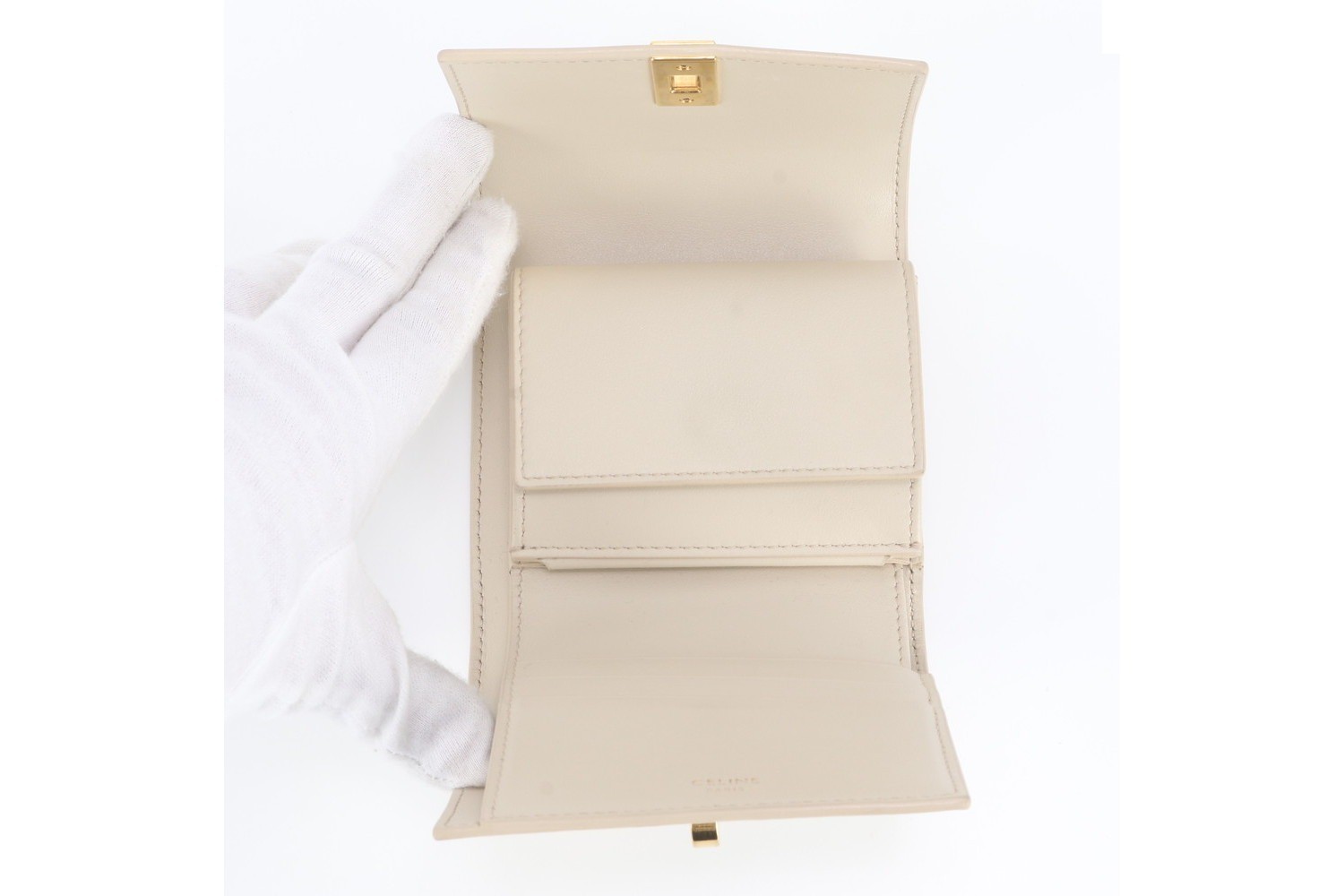 Small Trifold Wallet, 16 Seize Leather Tri-fold Wallet — view 6