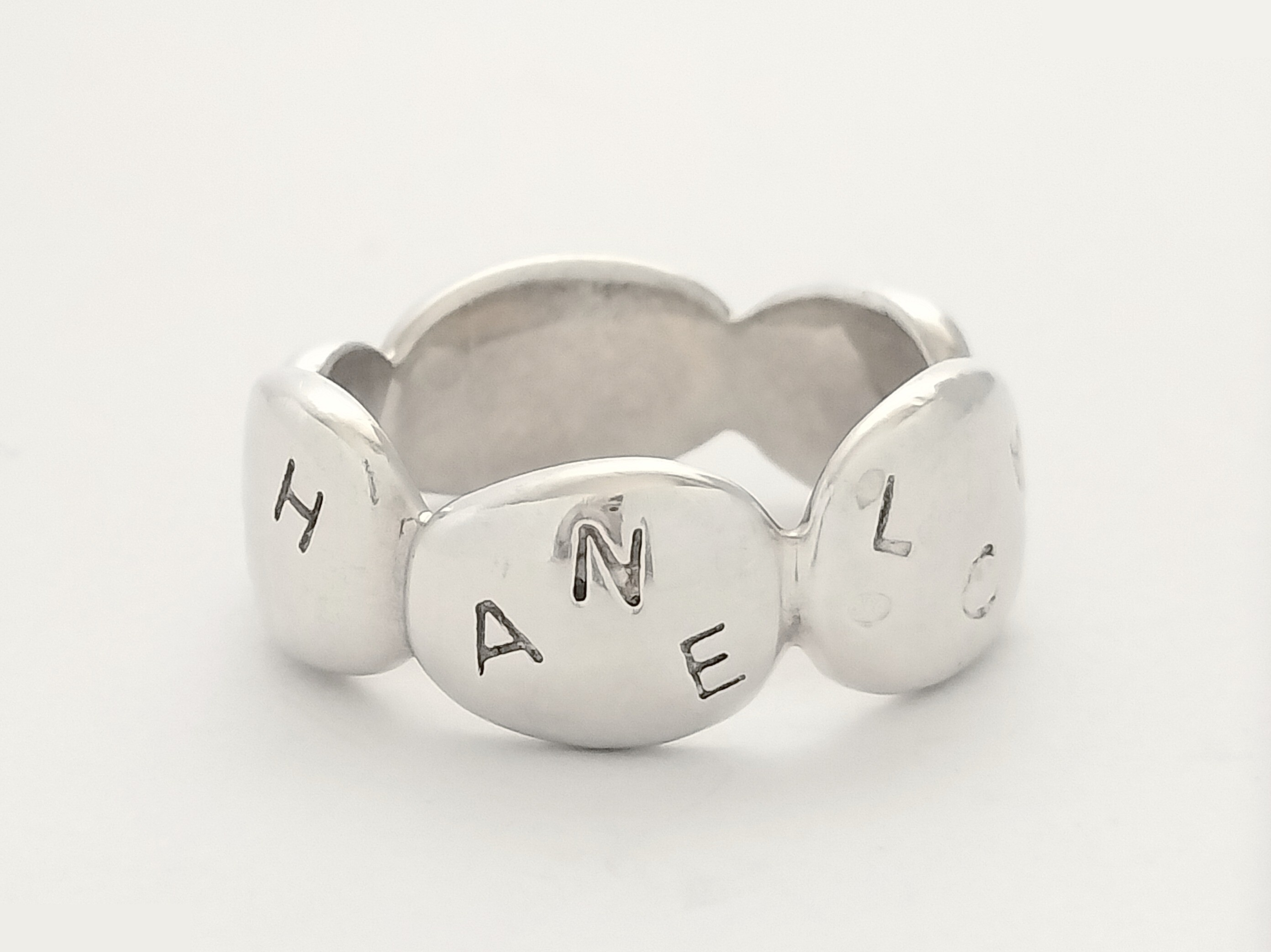 Logo Camellia Silver Ring, Size #11.5, 925 Sterling Silver / 6.0g — view 4