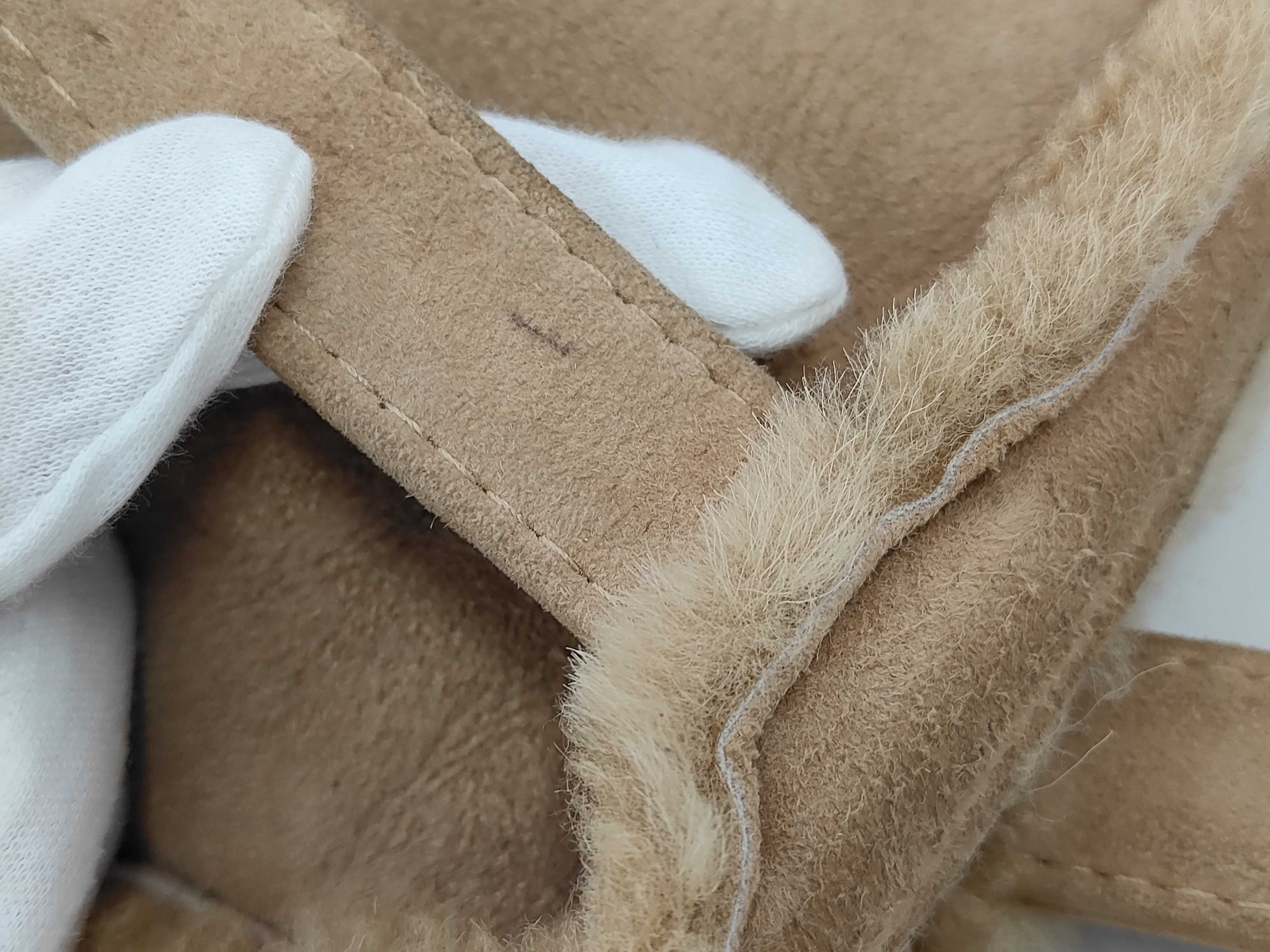 (Chanel) Shearling Beige Mini Handbag (with seal) — view 7