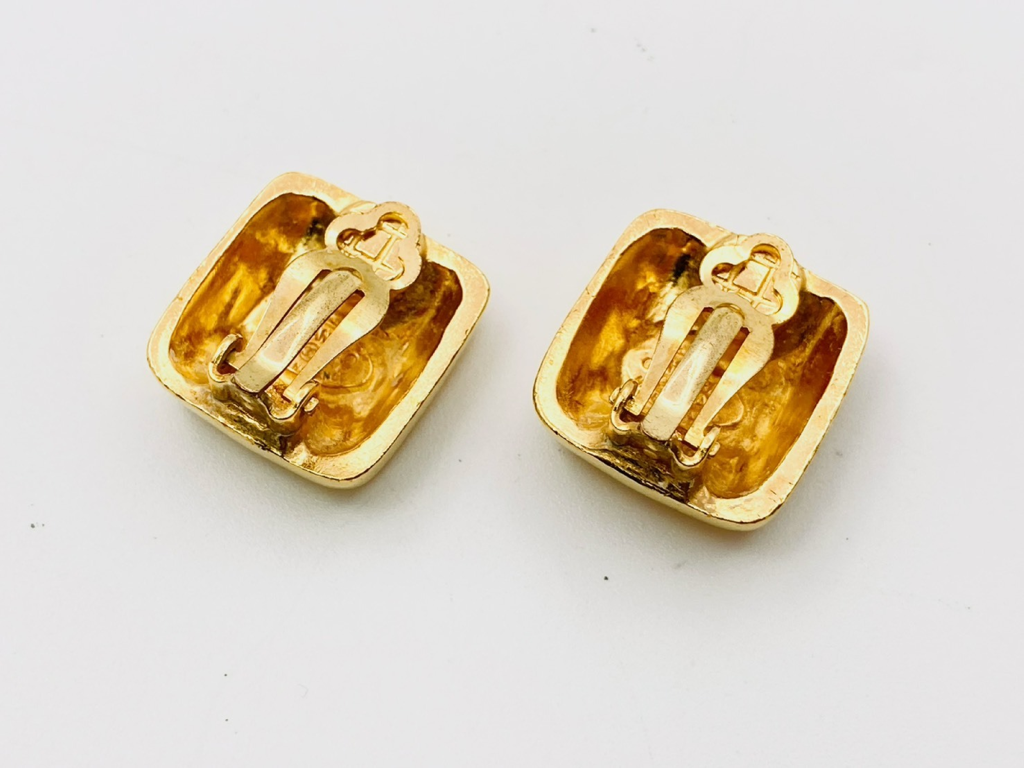 Coco Mark Logo Square Earrings 99A Gold Earrings — view 2