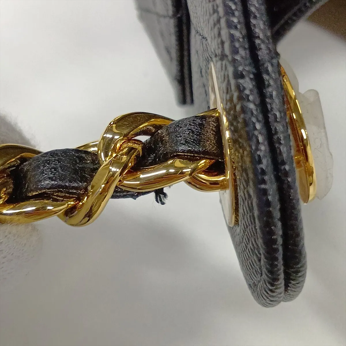 [Individually packaged] Chanel 25 Mini Caviar Skin Chain Shoulder Bag with Drawstring, Black with Gold Hardware, HJL6E81J, Random Plate AS5631 — view 11