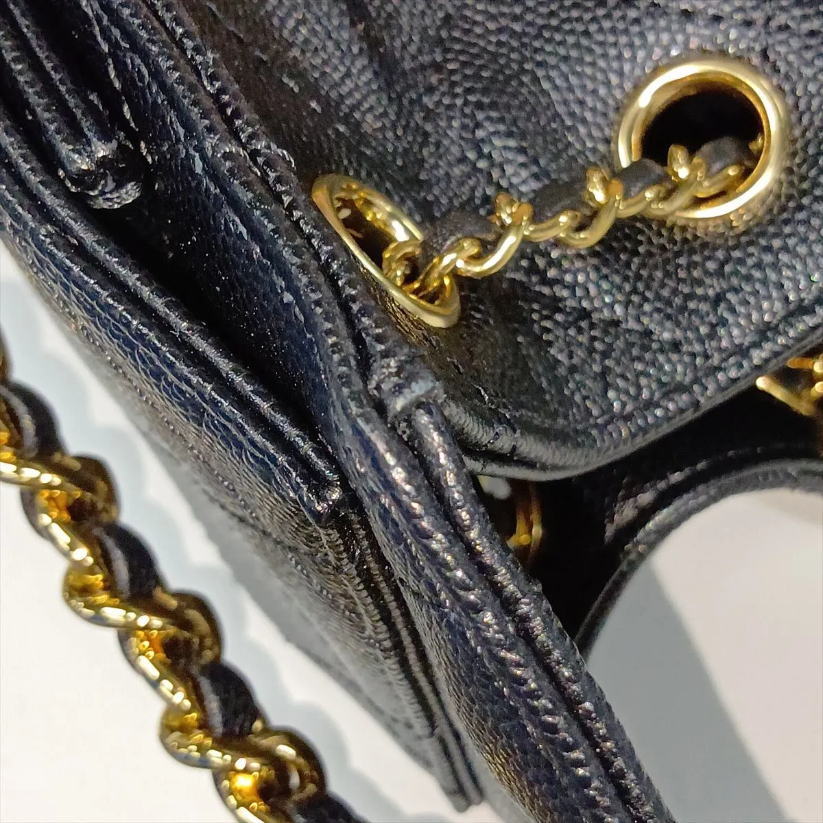 [Individually packaged] Chanel 25 Mini Caviar Skin Chain Shoulder Bag with Drawstring, Black with Gold Hardware, HJL6E81J, Random Plate AS5631 — view 10