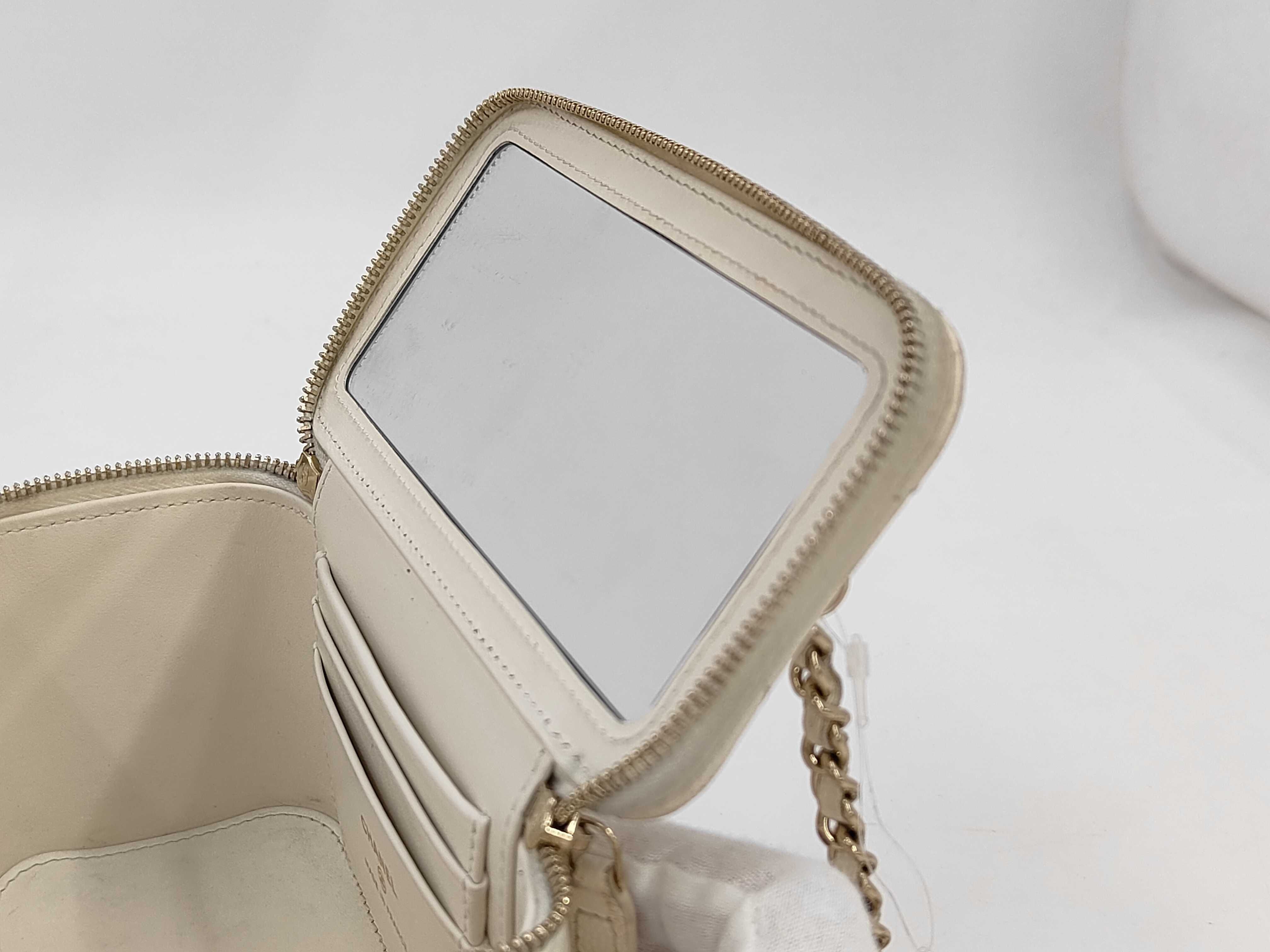Coco Mark Shoulder Vanity Bag Caviar Leather Off-White LTLXN26E Vanity Bag — view 9