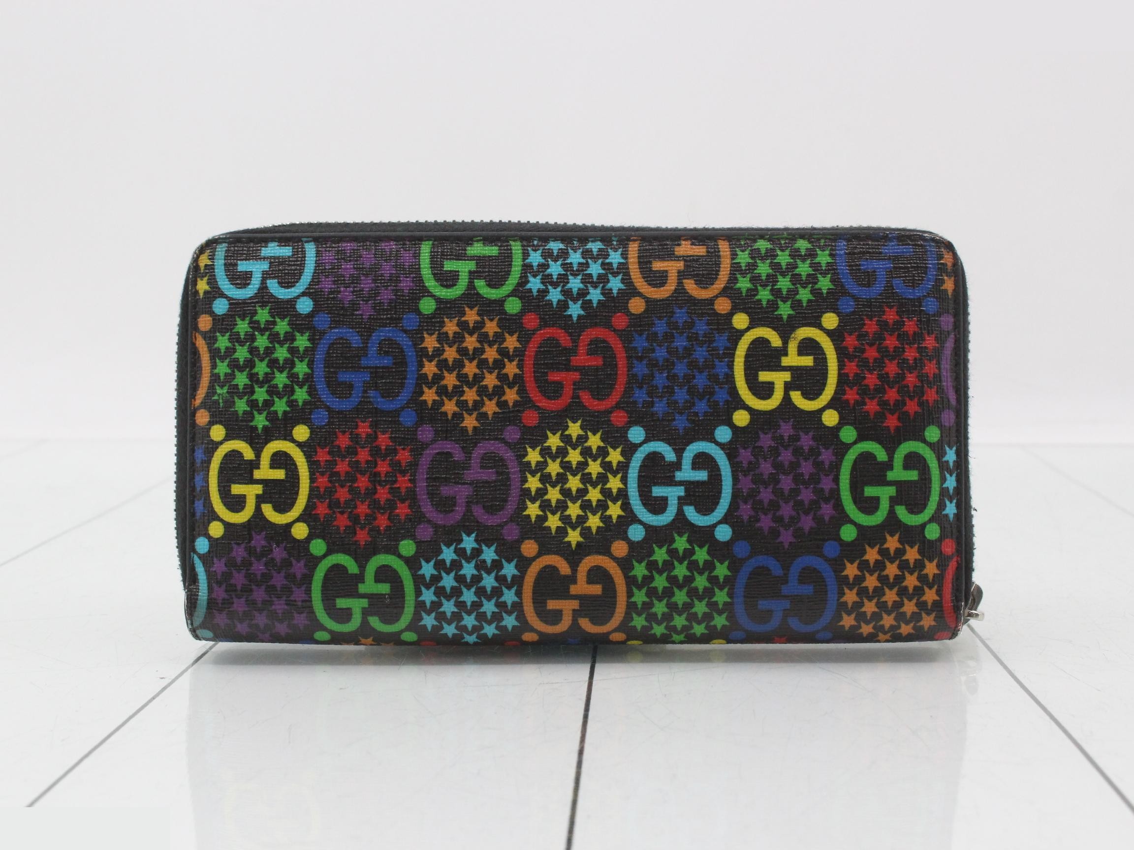 GG Psychedelic Long Wallet, Black, Multi — view 2