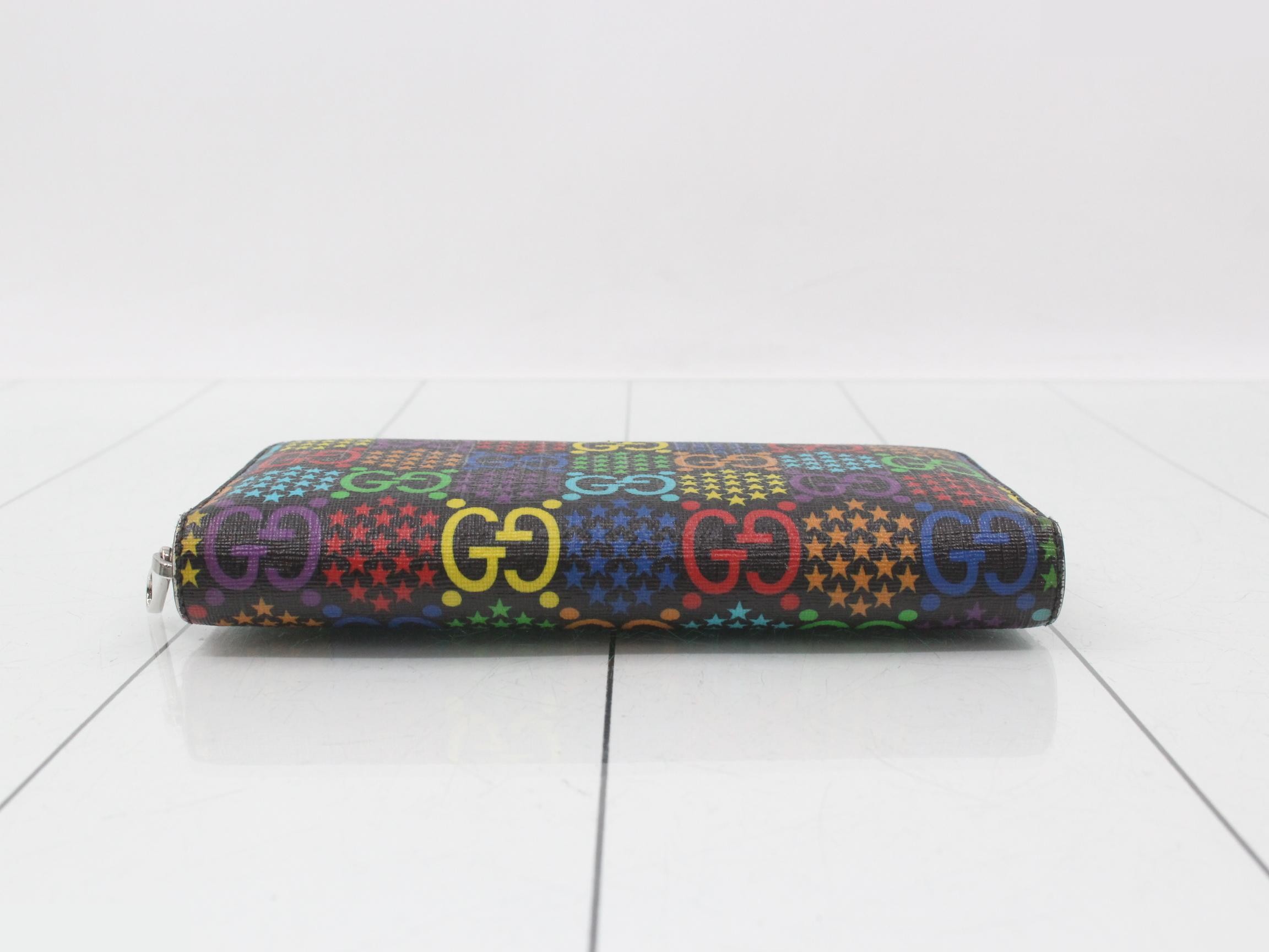 GG Psychedelic Long Wallet, Black, Multi — view 3