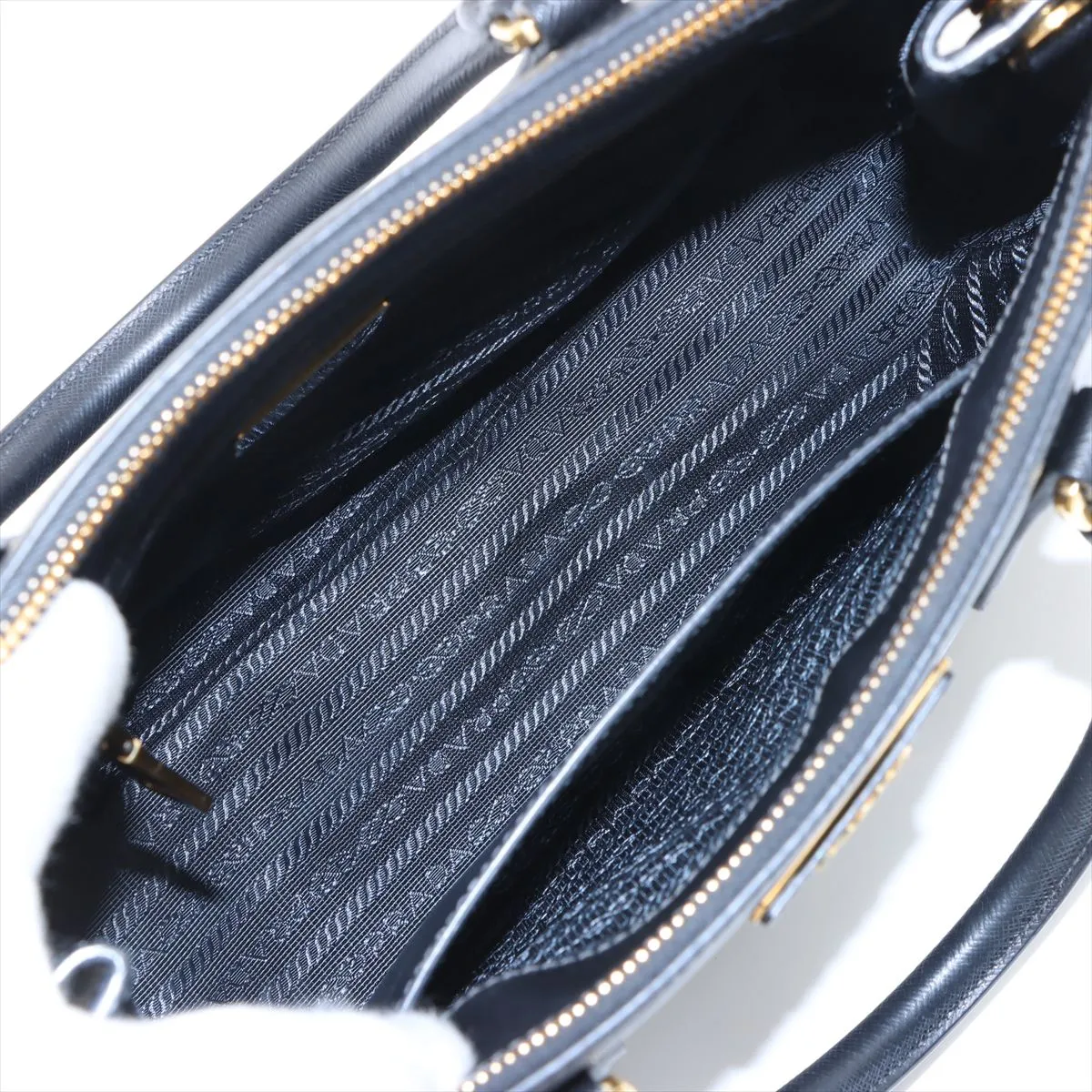 Saffiano Galleria Leather Handbag Black — view 7