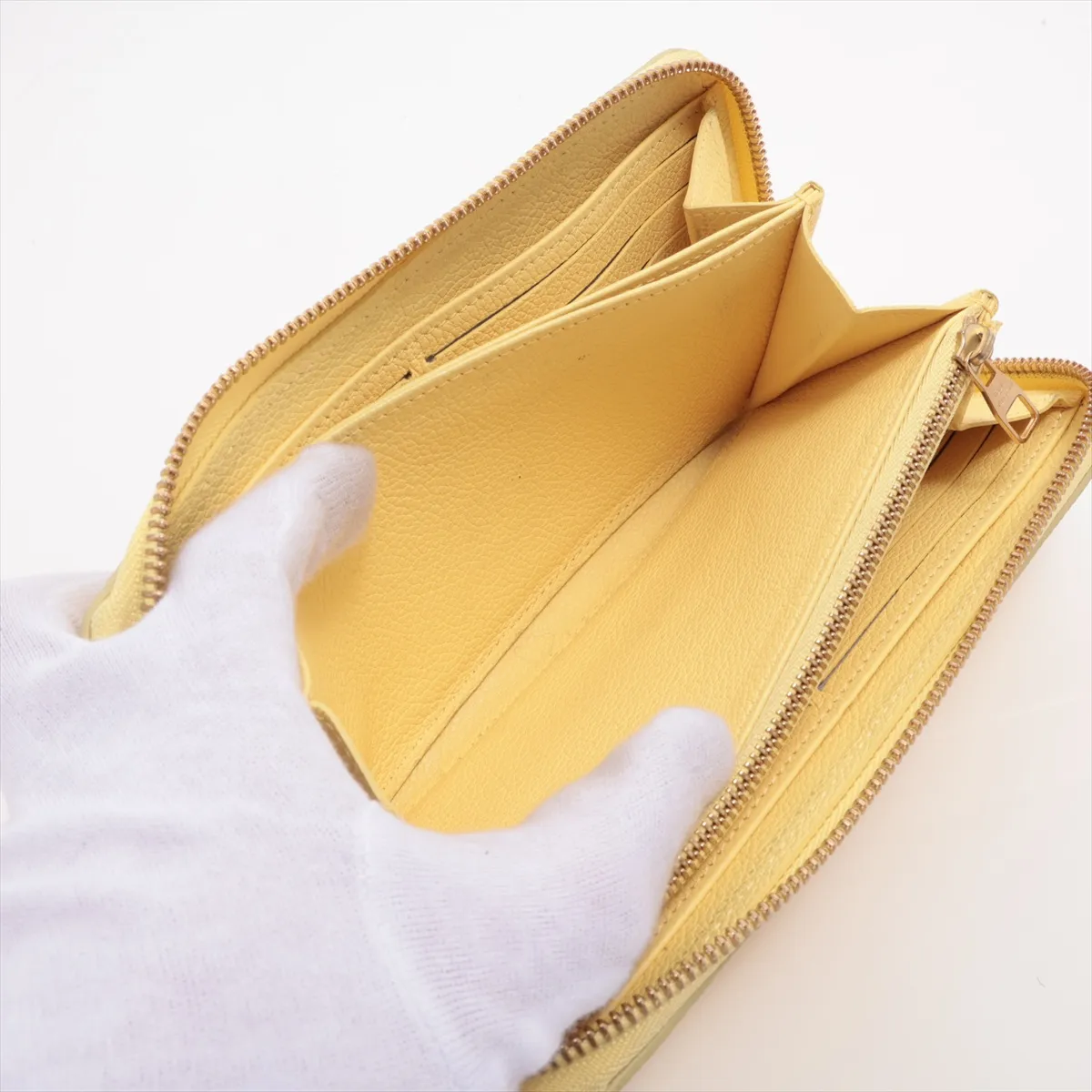 Monogram Empreinte Zippy Wallet M81427 Yellow Round Zip Wallet (RFID detected) — view 7
