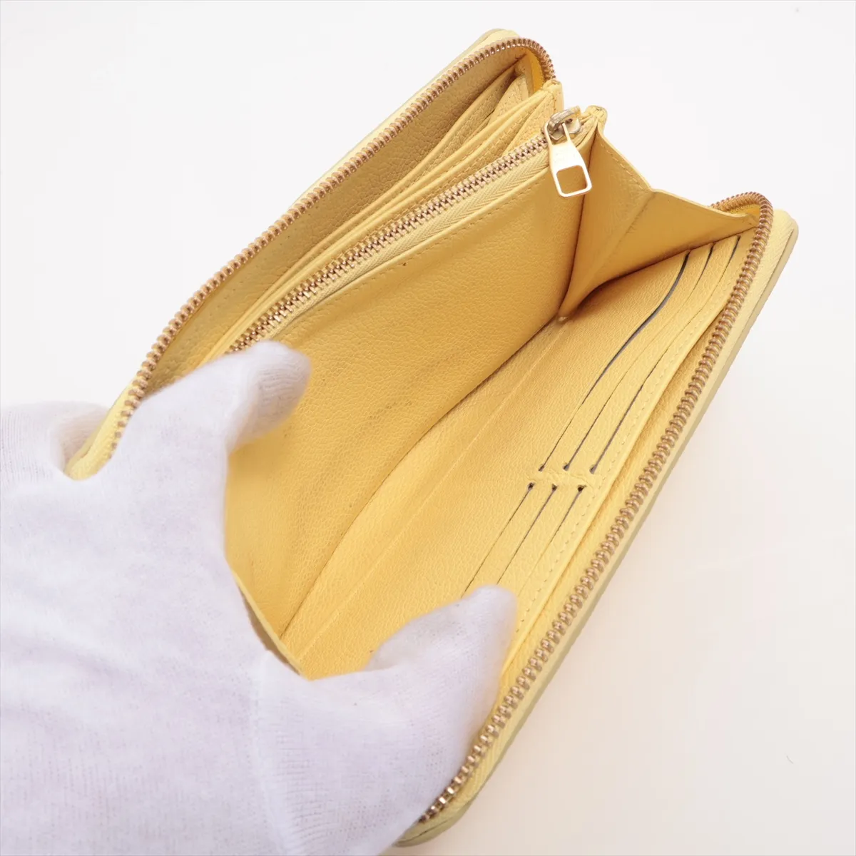 Monogram Empreinte Zippy Wallet M81427 Yellow Round Zip Wallet (RFID detected) — view 8