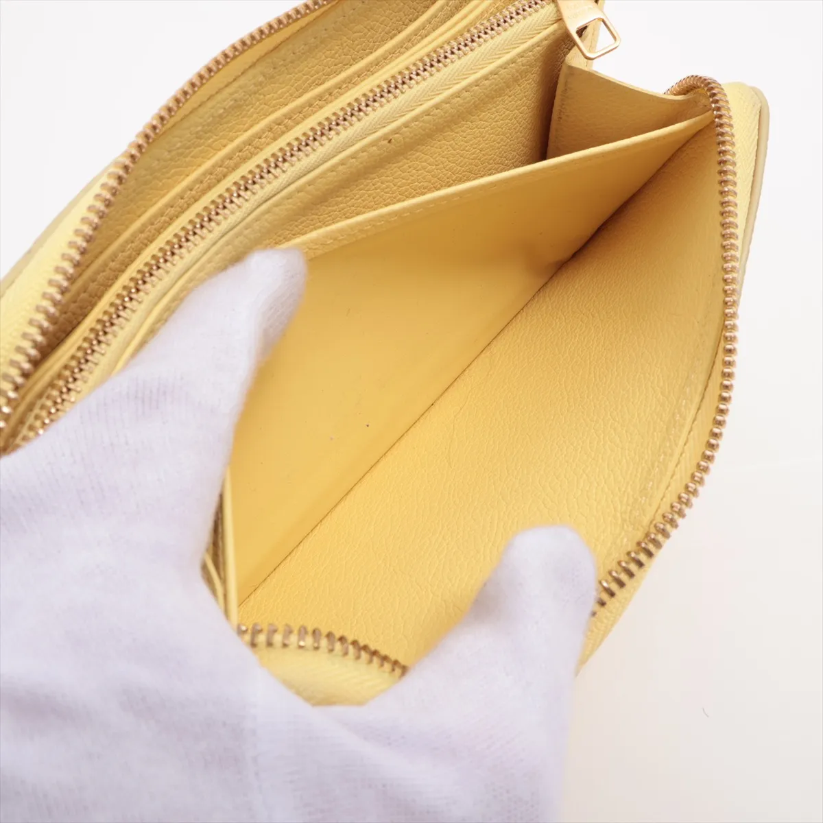 Monogram Empreinte Zippy Wallet M81427 Yellow Round Zip Wallet (RFID detected) — view 9