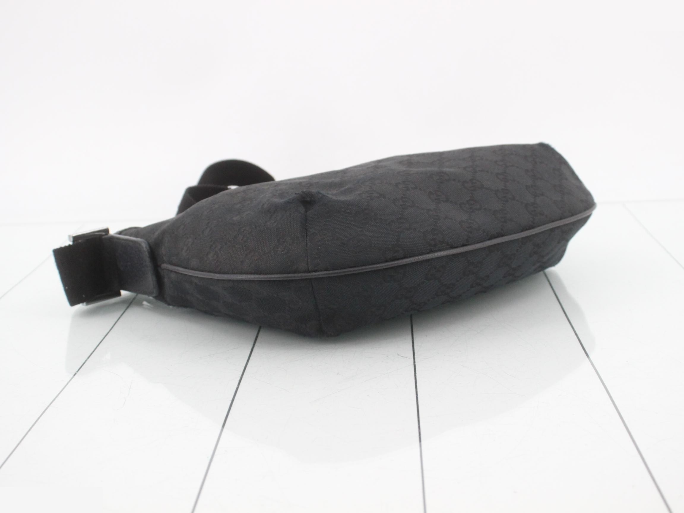 Canvas Shoulder Bag, Black, 181092, 002123 — view 5