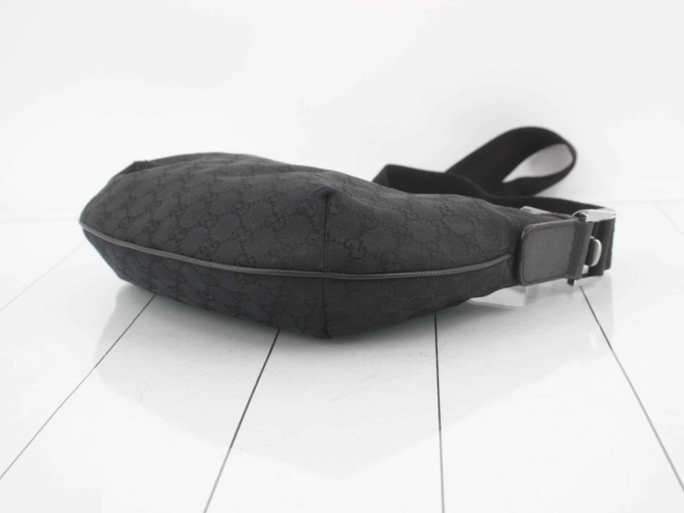 Canvas Shoulder Bag, Black, 181092, 002123 — view 6