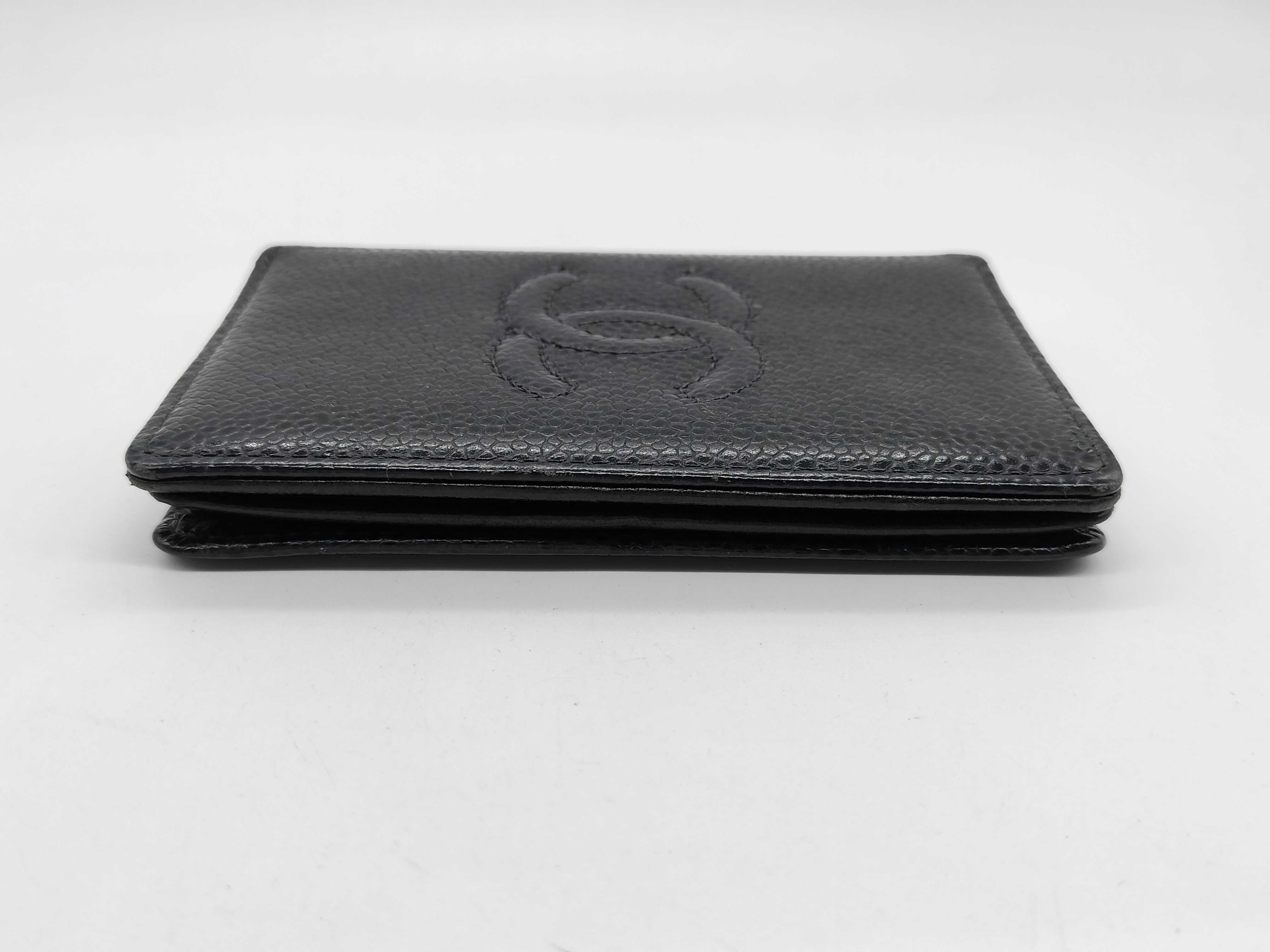Caviar Skin Coco Mark Card Case (Card Case, Pass Case, Business Card Holder) — view 3