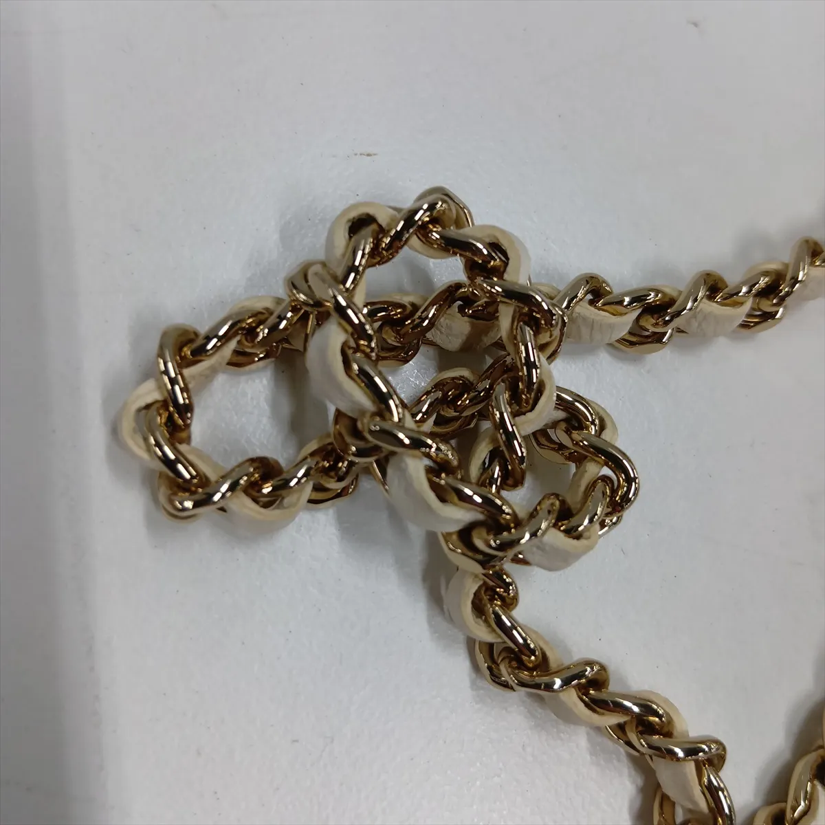 Matelassé Lambskin Vanity Bag, White with Gold Hardware, GU6NTX43, Random Serial Number — view 14