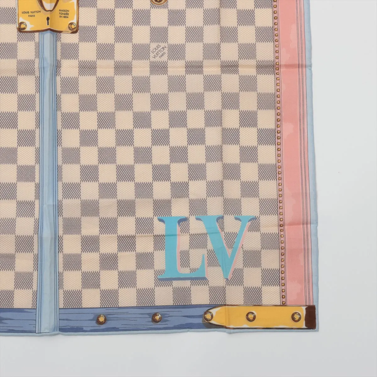 Trunk CC0138 Scarf Cotton Blue x Pink — view 4