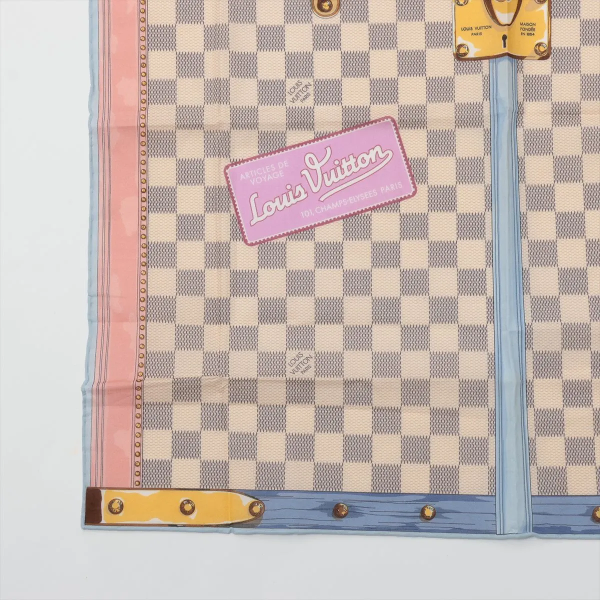 Trunk CC0138 Scarf Cotton Blue x Pink — view 5