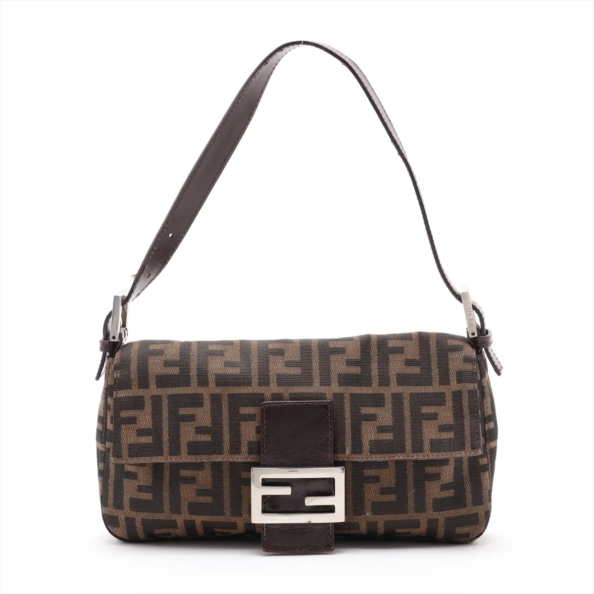 Zucca Mamma Bucket Canvas x Leather Shoulder Bag, Brown