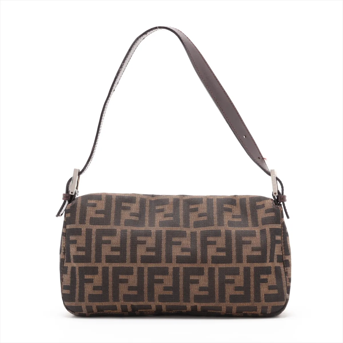 Zucca Mamma Bucket Canvas x Leather Shoulder Bag, Brown — view 2