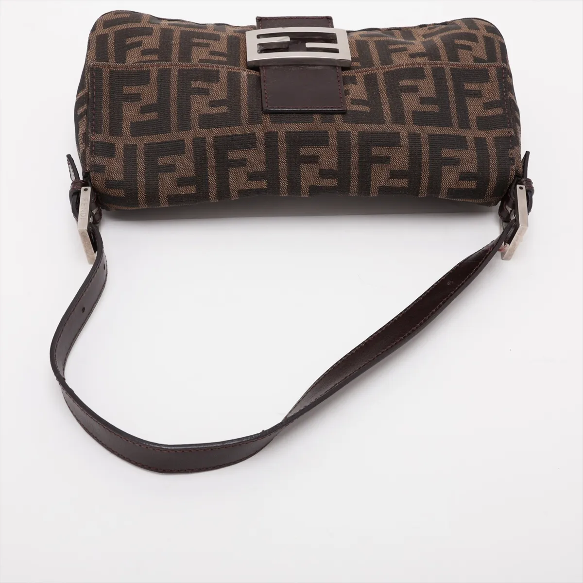 Zucca Mamma Bucket Canvas x Leather Shoulder Bag, Brown — view 5