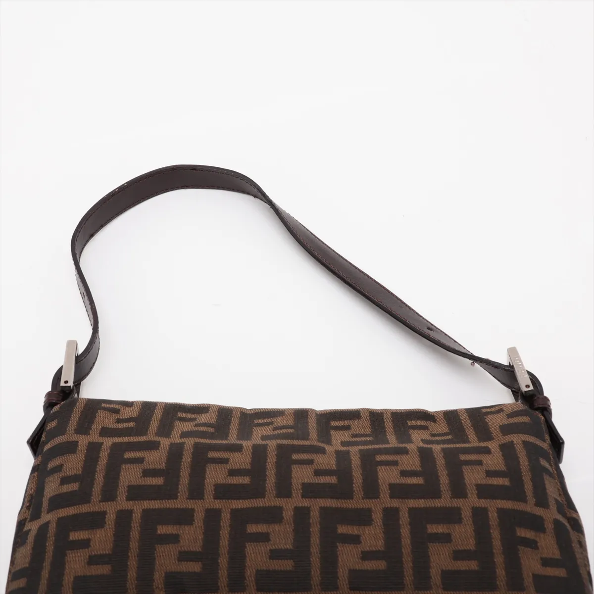 Zucca Mamma Bucket Canvas x Leather Shoulder Bag, Brown — view 6