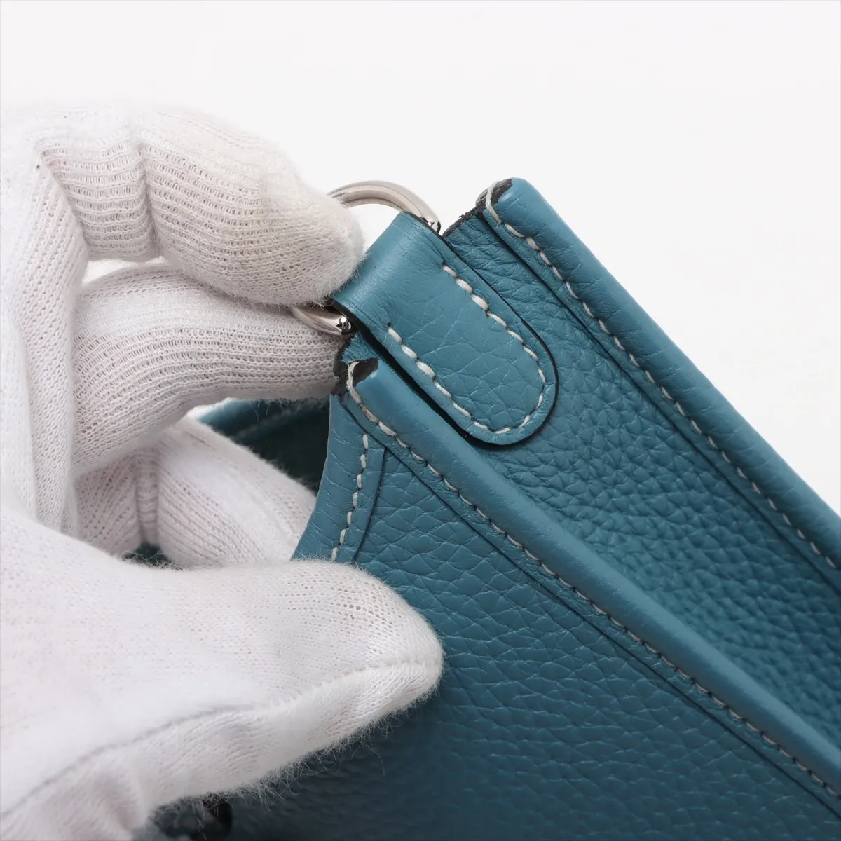 Evelyne 16 TPM Taurillon Clemence New Blue Jean Silver Hardware W:2024 — view 8