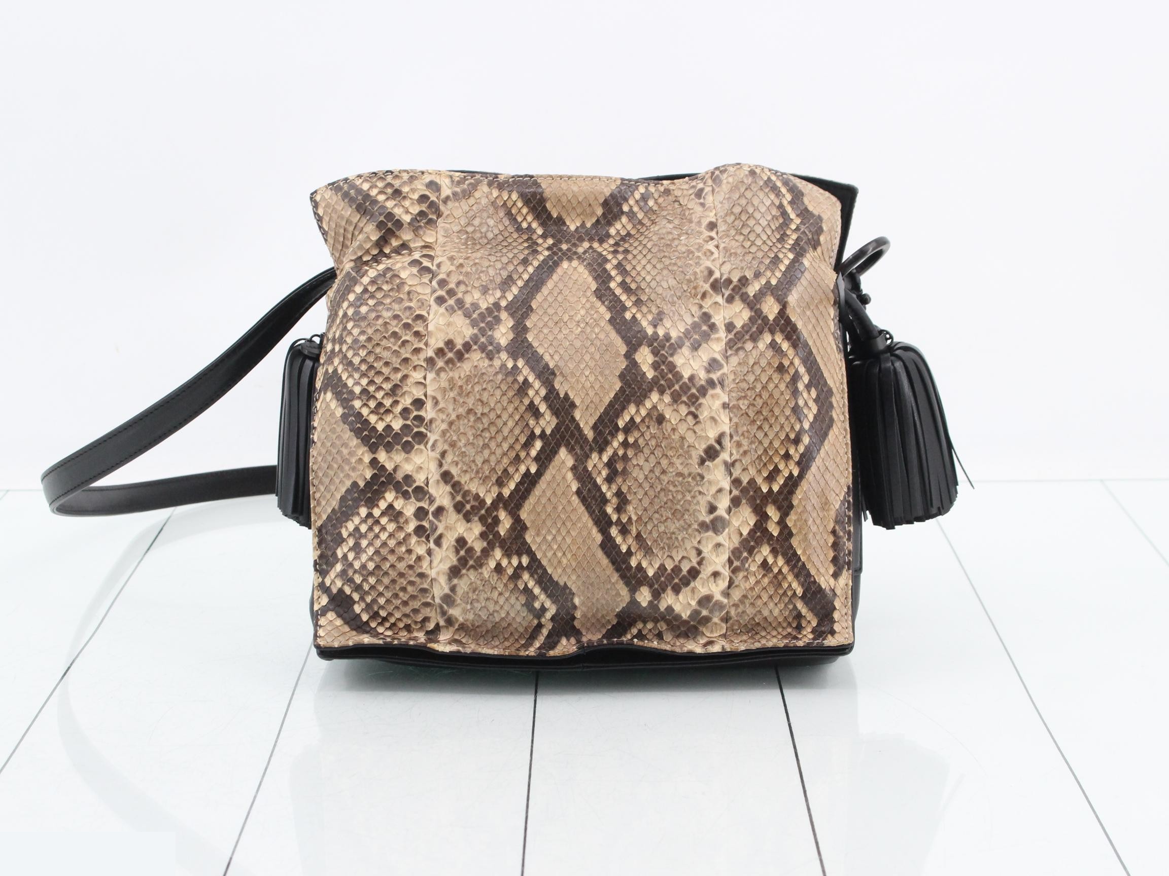 Flamenco python shoulder bag — view 2