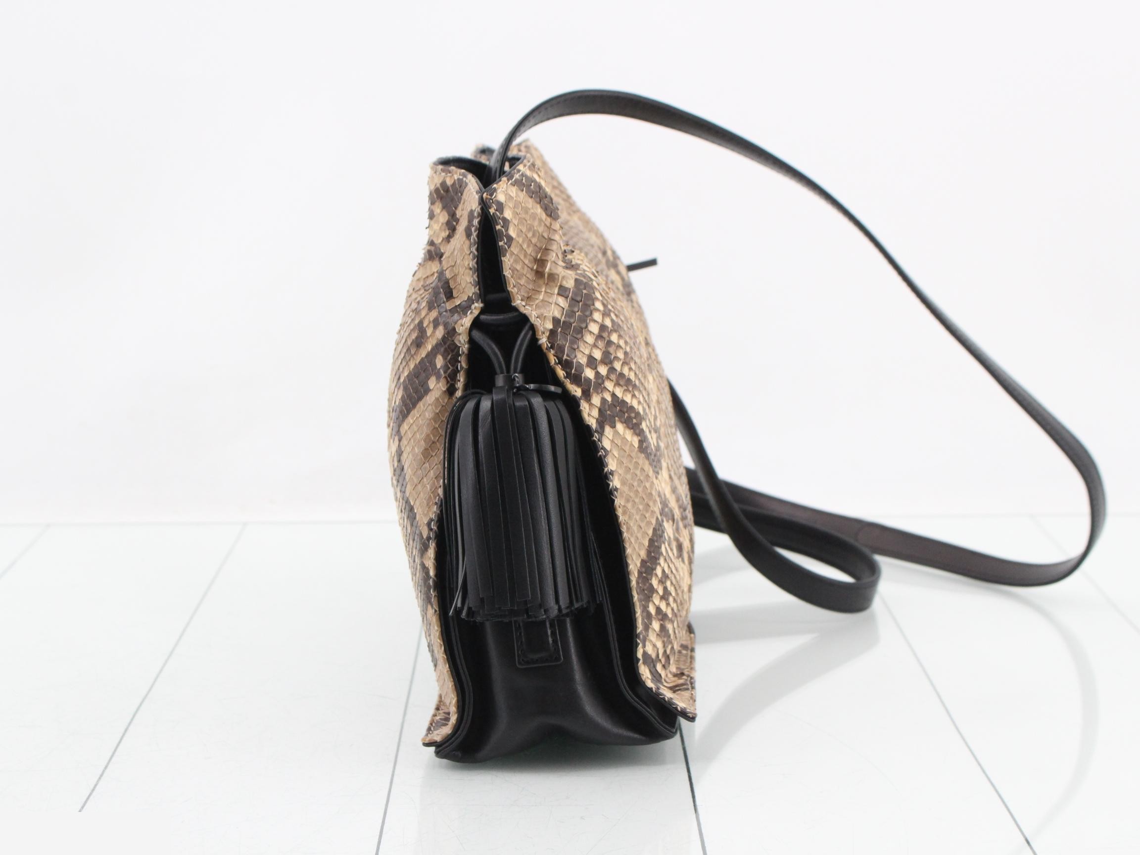 Flamenco python shoulder bag — view 3