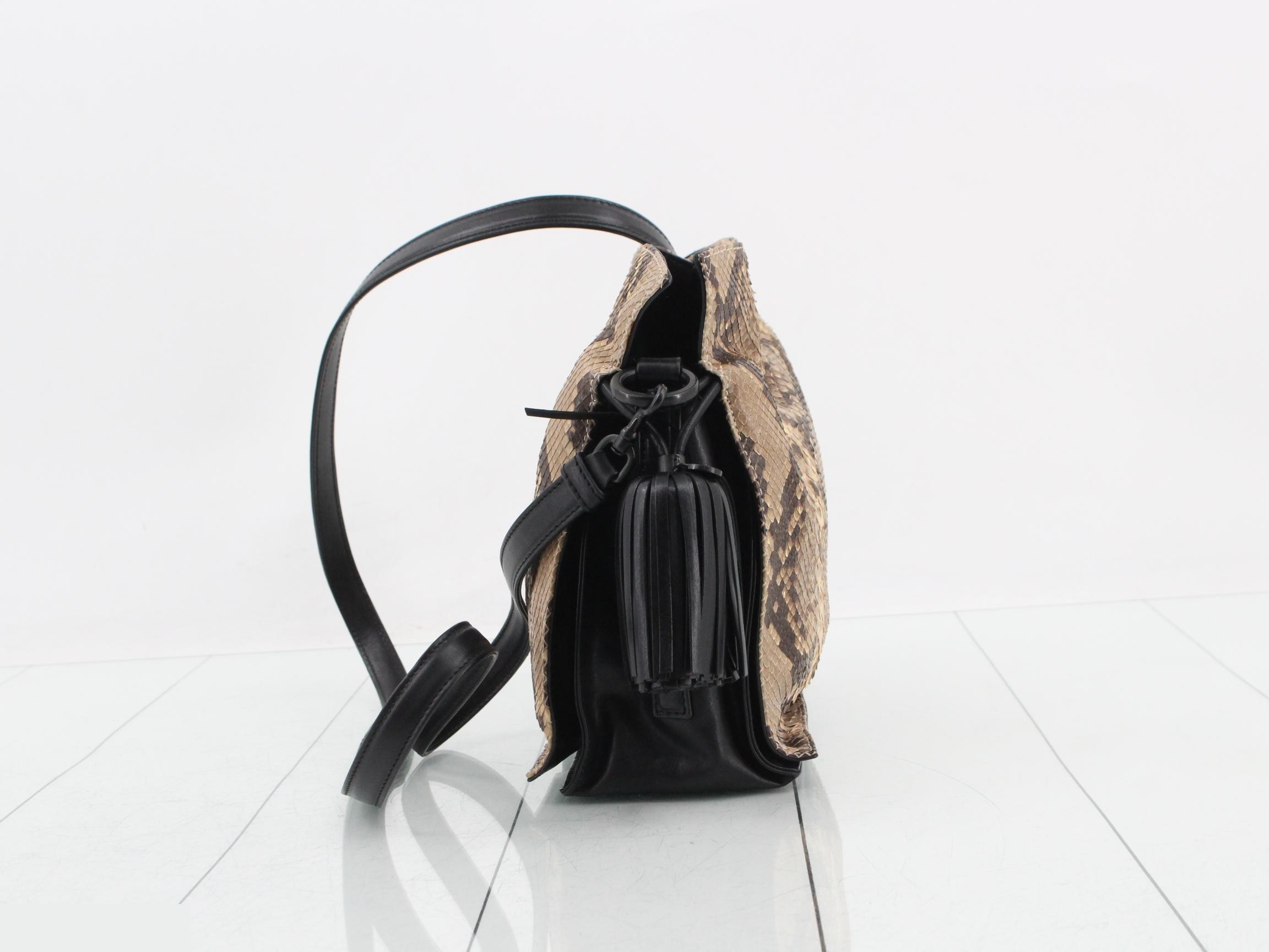 Flamenco python shoulder bag — view 4