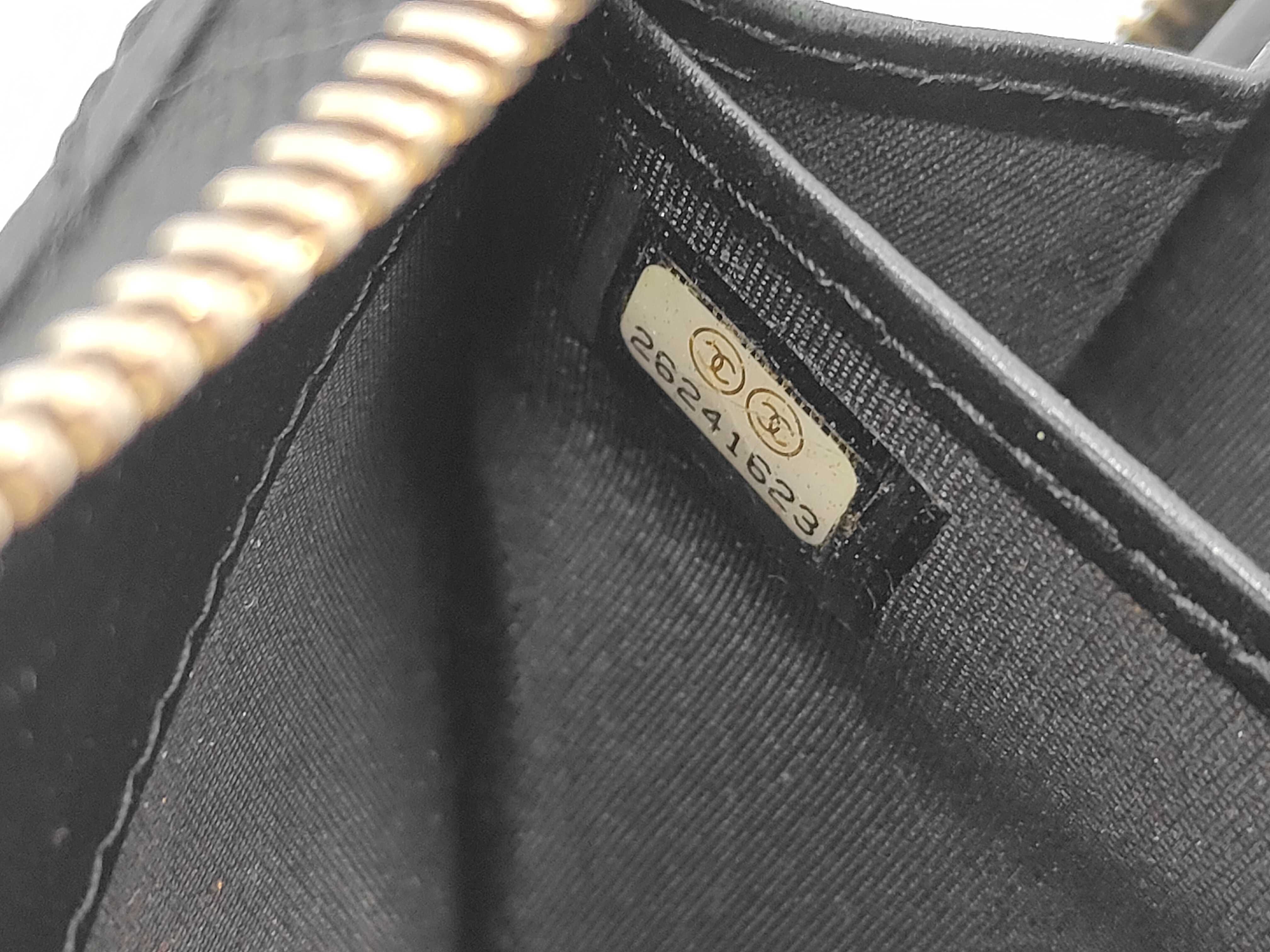 Camellia Long Wallet, Black, Serial Number 26-something, with original sticker. — view 7
