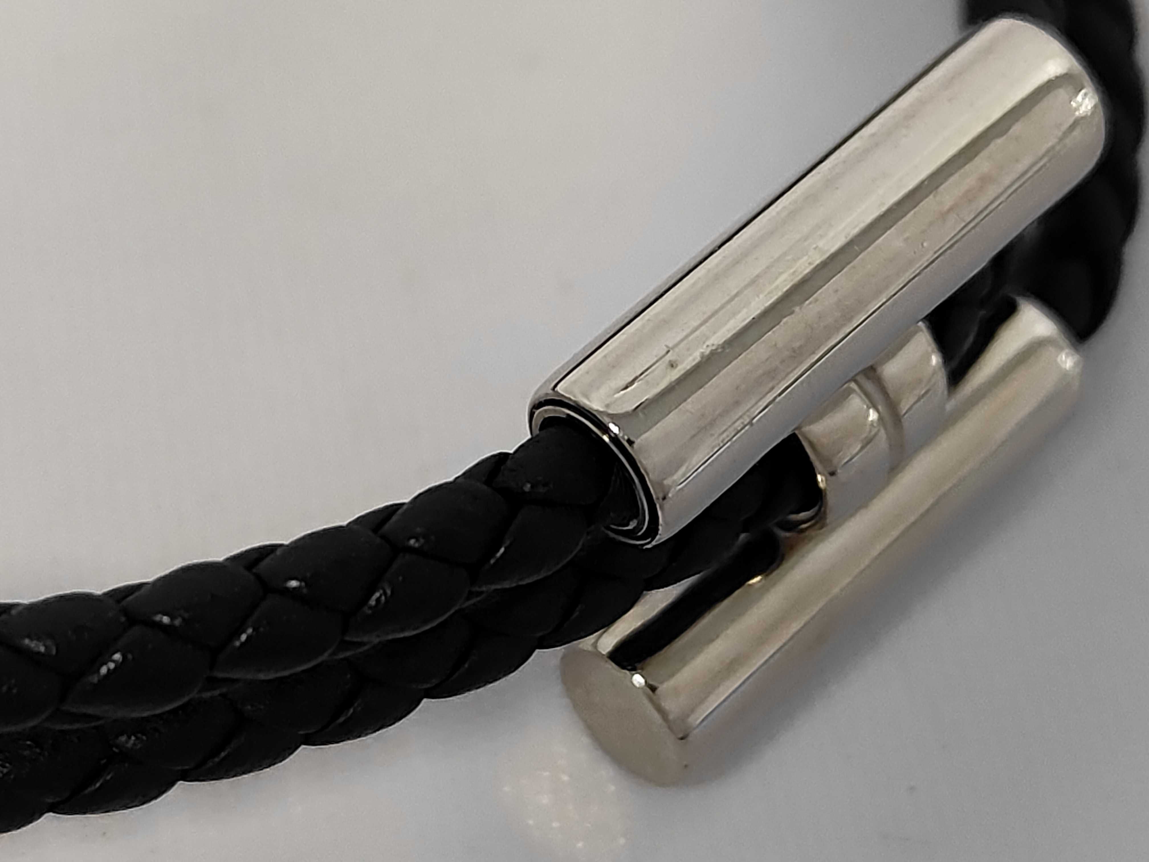 Tourni Tresse Bracelet, Leather, Black, Bracelet/Bangle — view 5