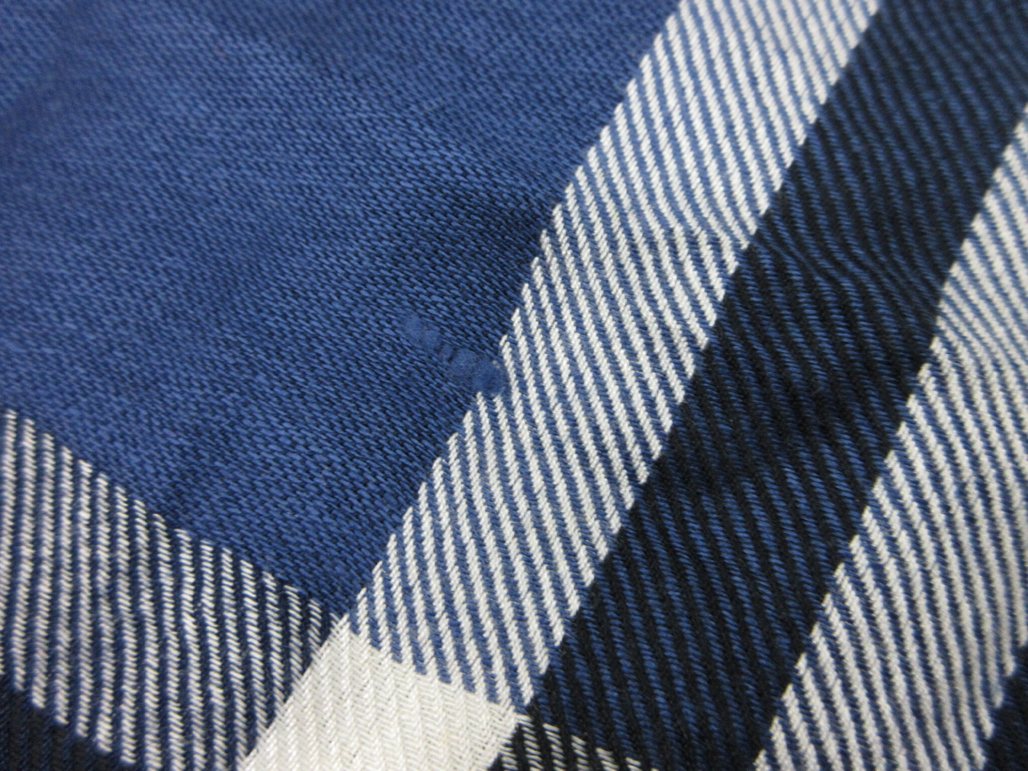 LONDON Burberry check scarf, blue tones, and other accessories. — view 4