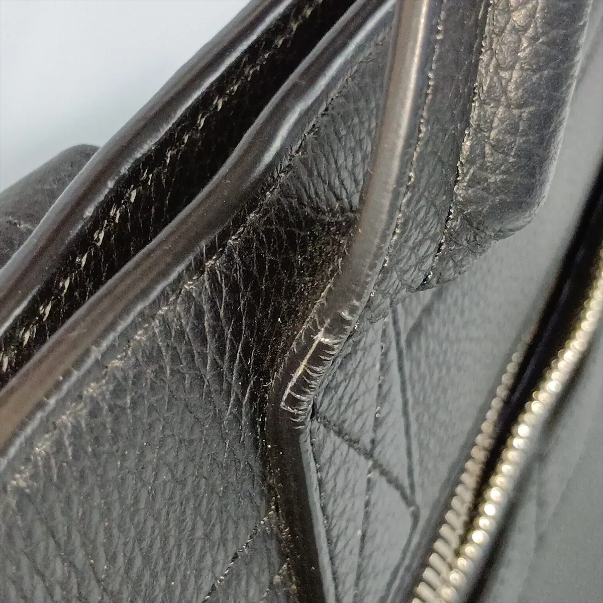 Safari Leather Tote Bag, Black — view 14