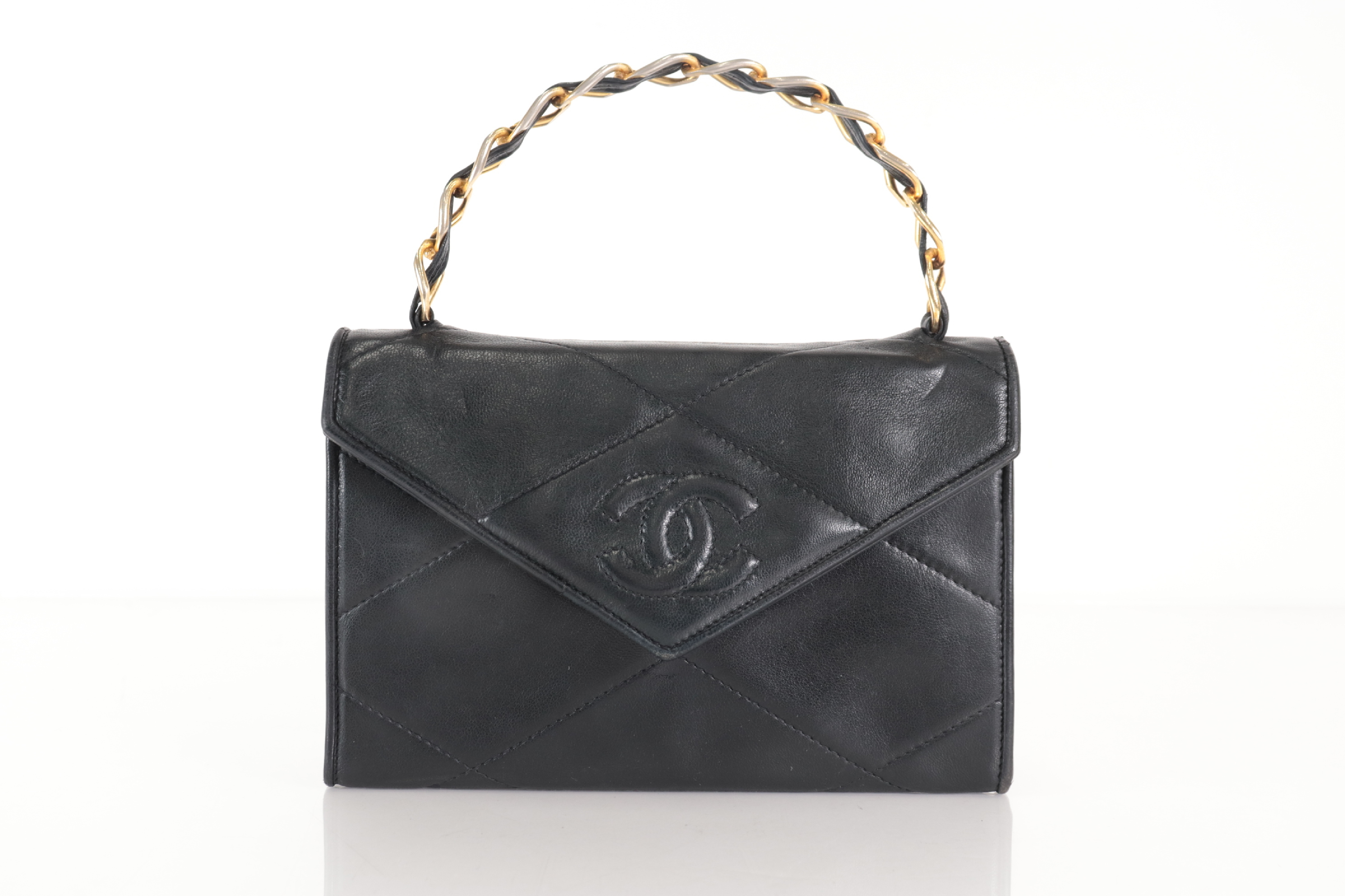 Coco Mark Lambskin Mini Chain Handbag (Serial Number 0)