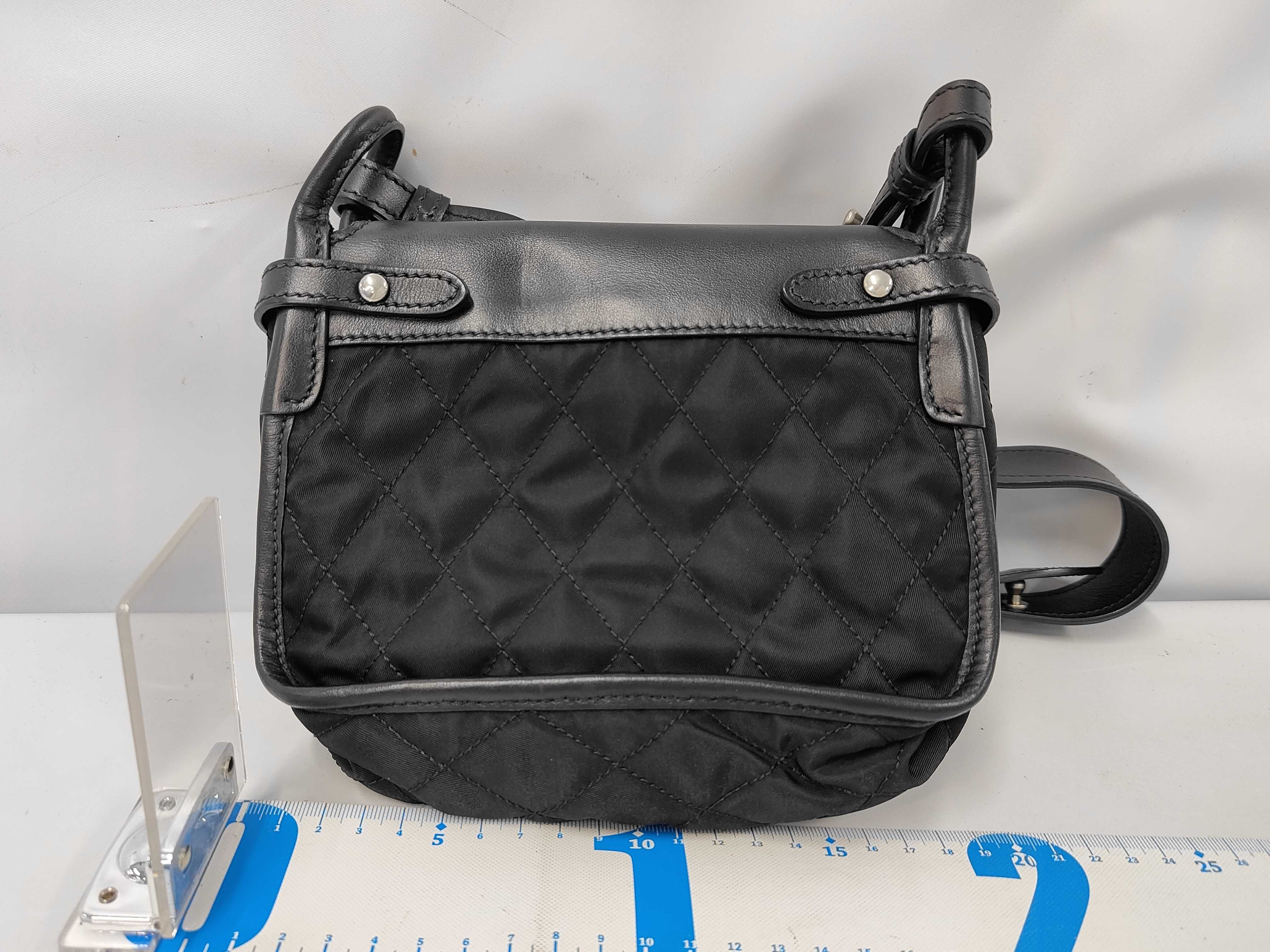 Leather x Nylon Shoulder Bag Black Shoulder Bag — view 2