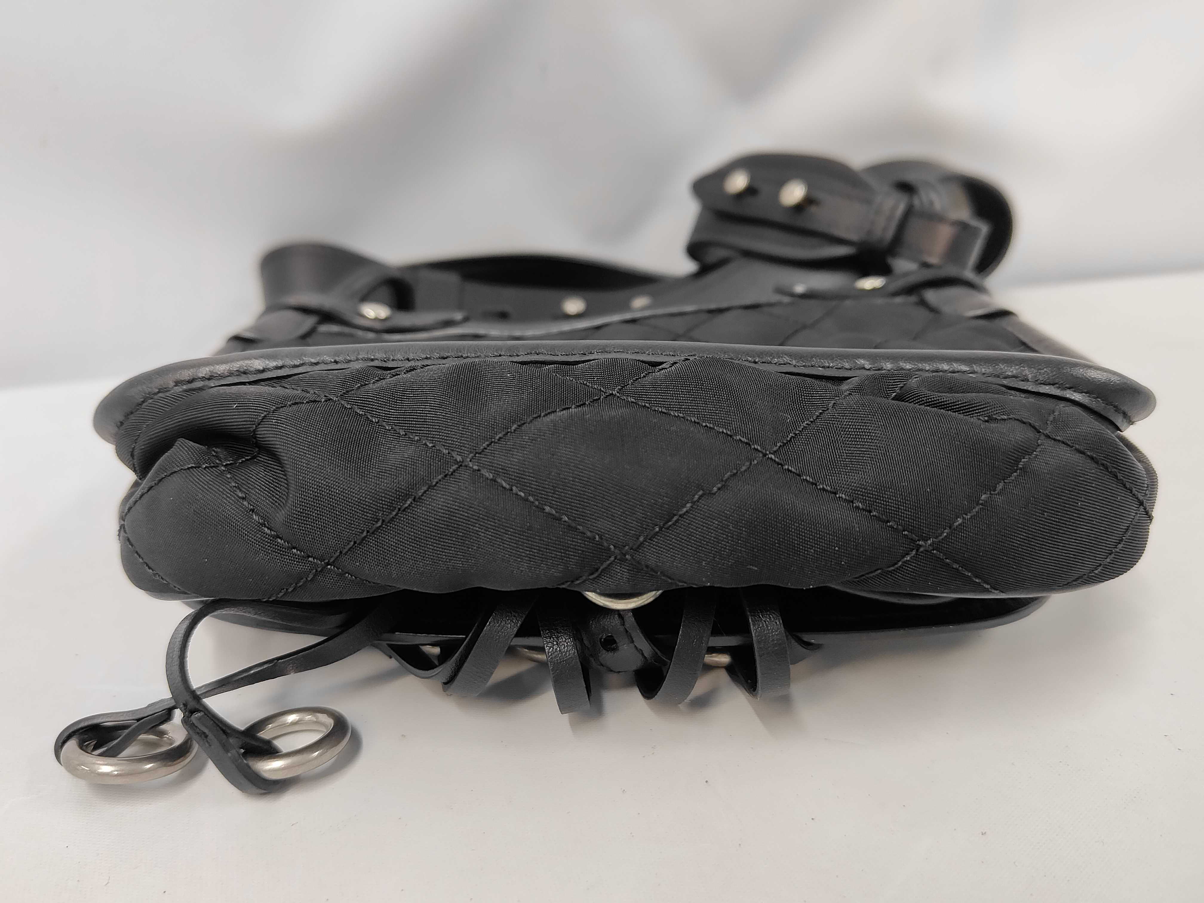 Leather x Nylon Shoulder Bag Black Shoulder Bag — view 3