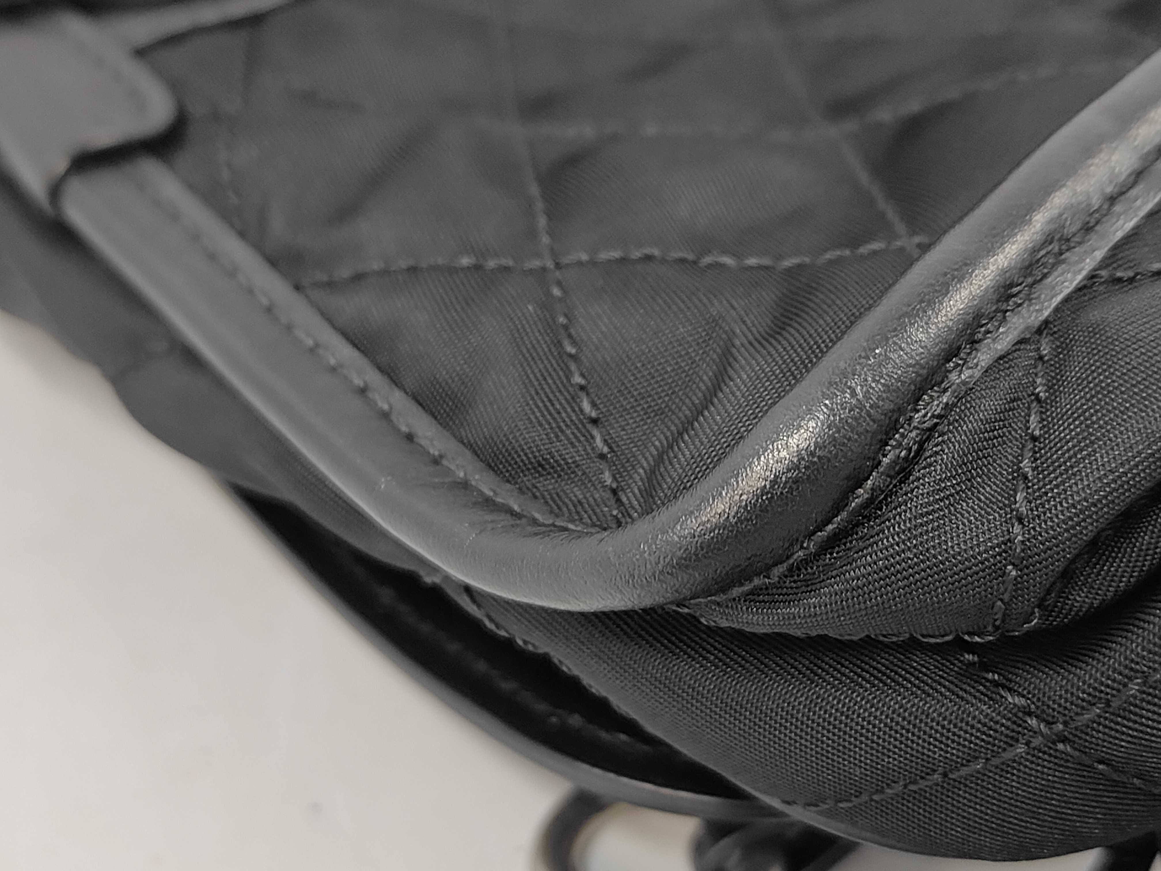 Leather x Nylon Shoulder Bag Black Shoulder Bag — view 4