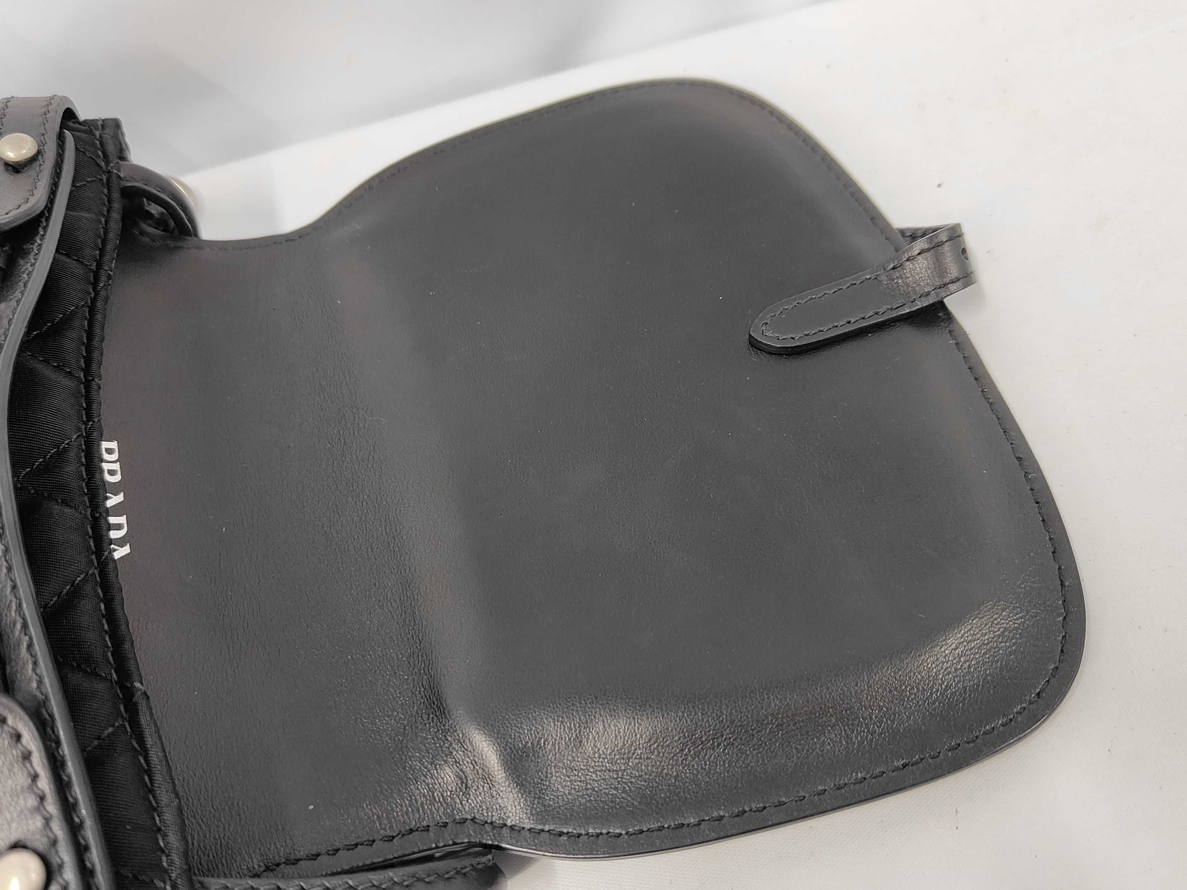 Leather x Nylon Shoulder Bag Black Shoulder Bag — view 8