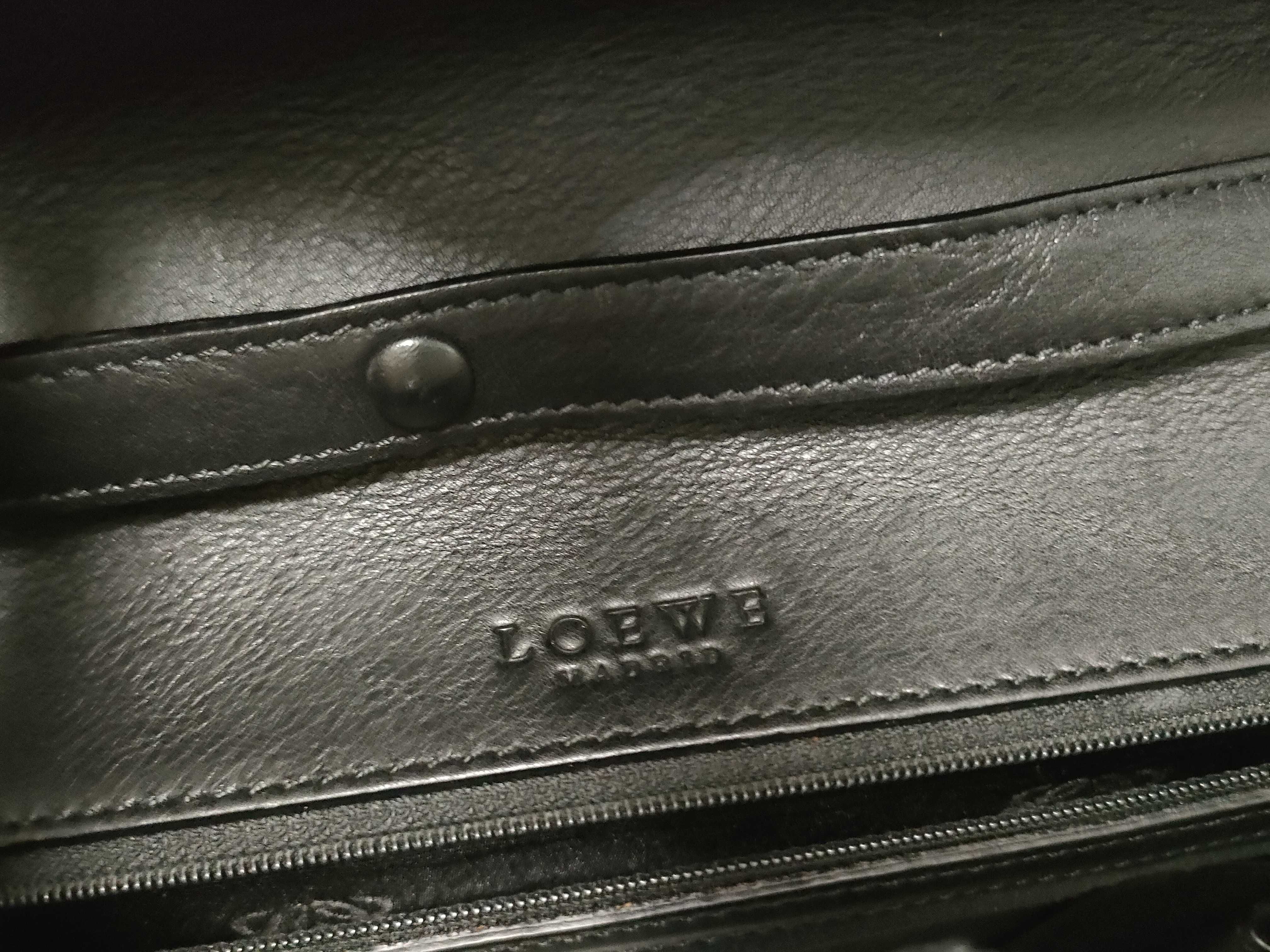 Anagram Leather Business Bag Shoulder Bag Black Business Bag — view 14