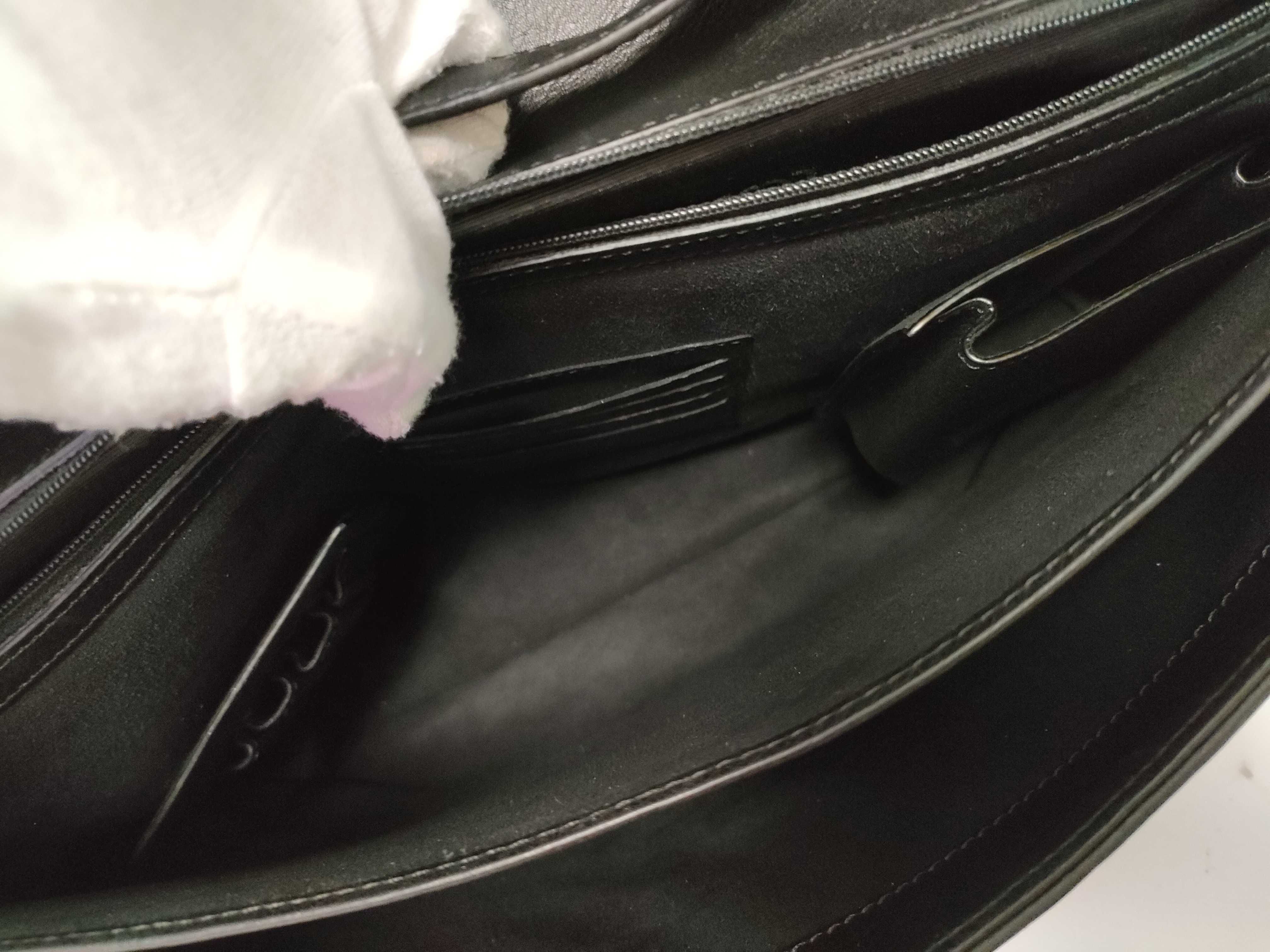 Anagram Leather Business Bag Shoulder Bag Black Business Bag — view 15